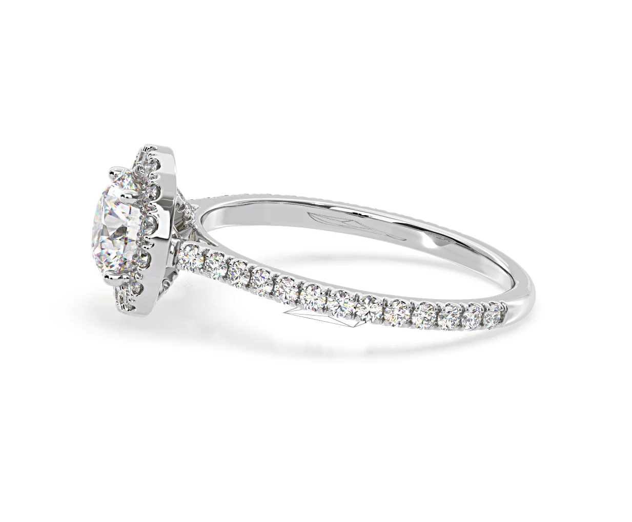 Reina Lab Diamond Halo Engagement Ring in 18K White Gold 1.80ct F/VS1 - Image 106