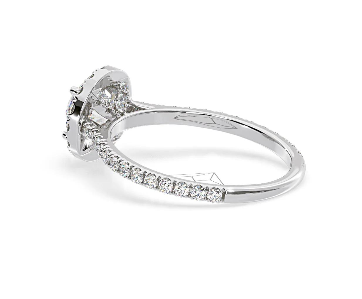 Reina Lab Diamond Halo Engagement Ring in 18K White Gold 1.80ct F/VS1 - Image 115