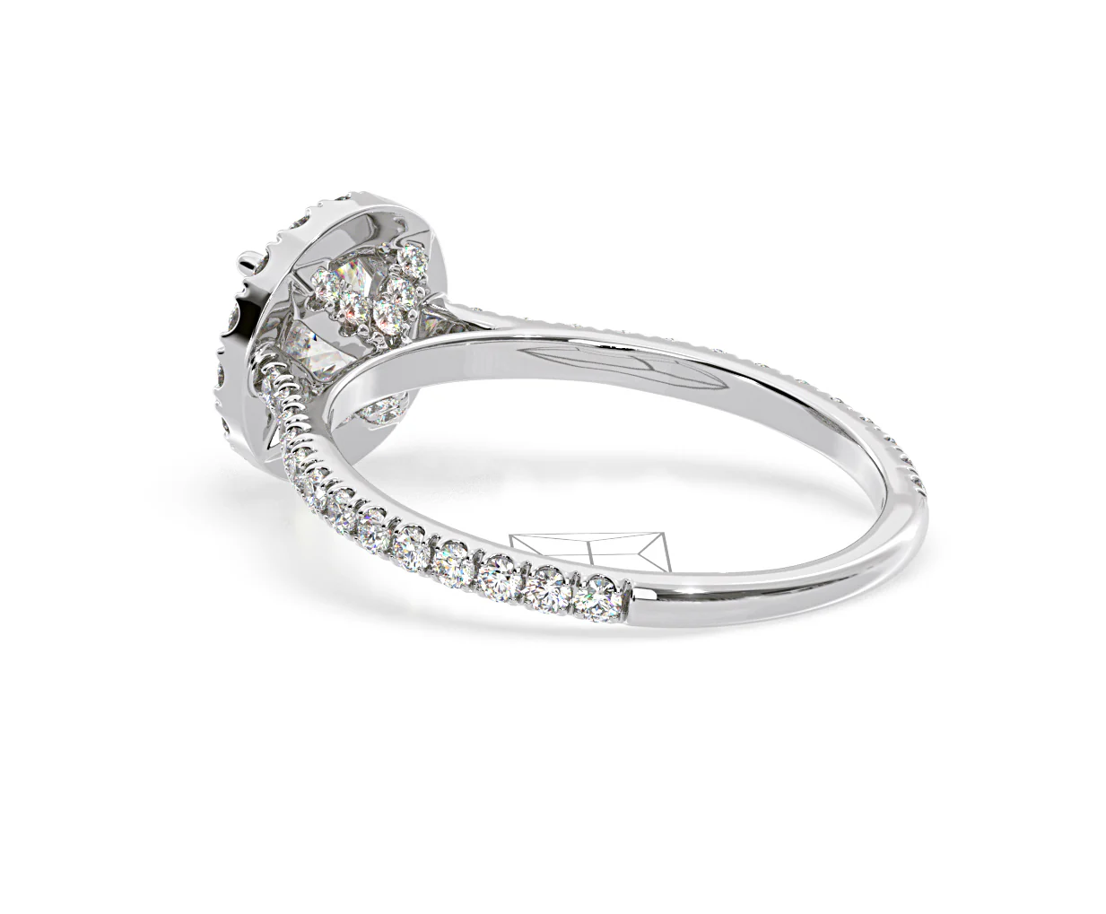 Reina Lab Diamond Halo Engagement Ring in 18K White Gold 1.80ct F/VS1 - Image 117