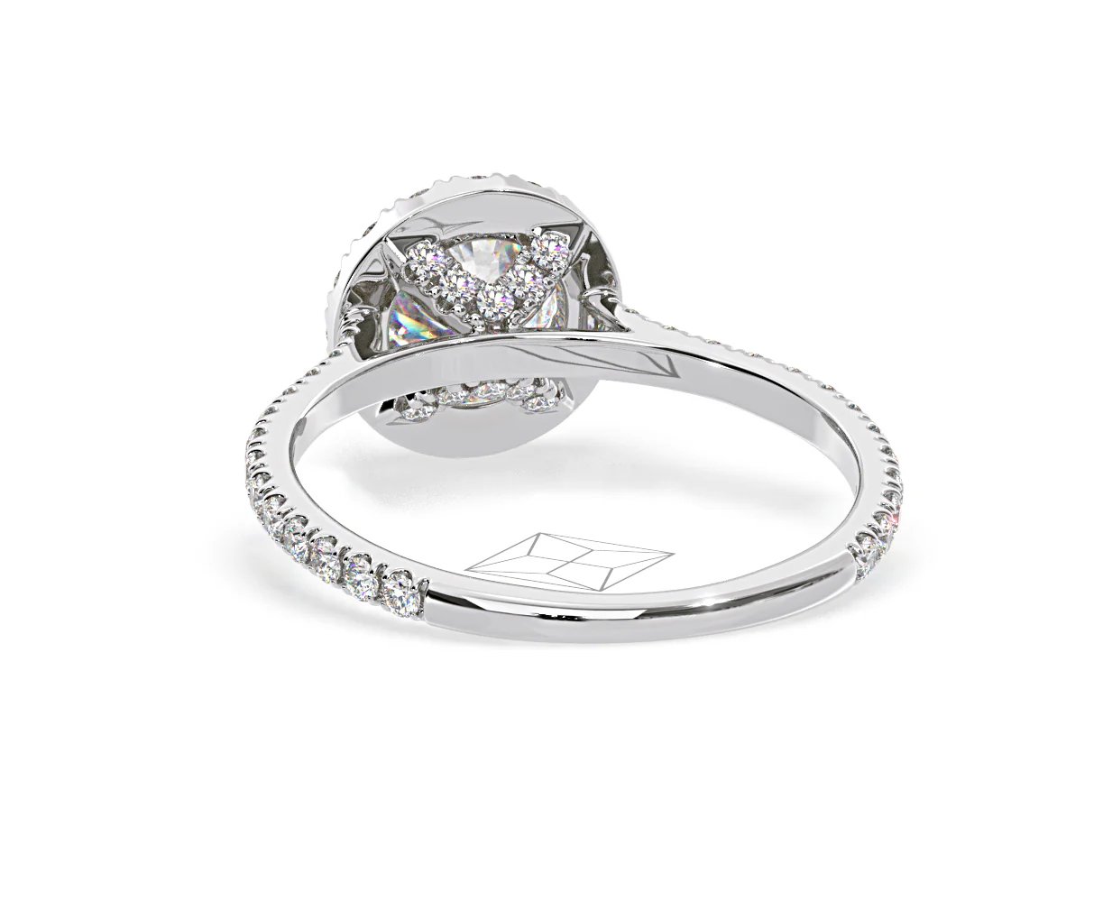 Reina Lab Diamond Halo Engagement Ring in 18K White Gold 1.80ct F/VS1 - Image 124