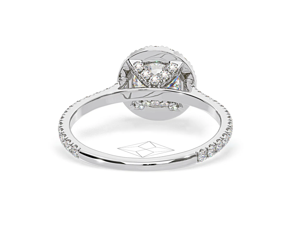Reina Lab Diamond Halo Engagement Ring in 18K White Gold 1.80ct F/VS1 - Image 129
