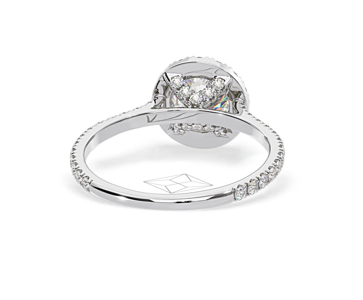 Reina Lab Diamond Halo Engagement Ring in 18K White Gold 1.80ct F/VS1 - Image 130