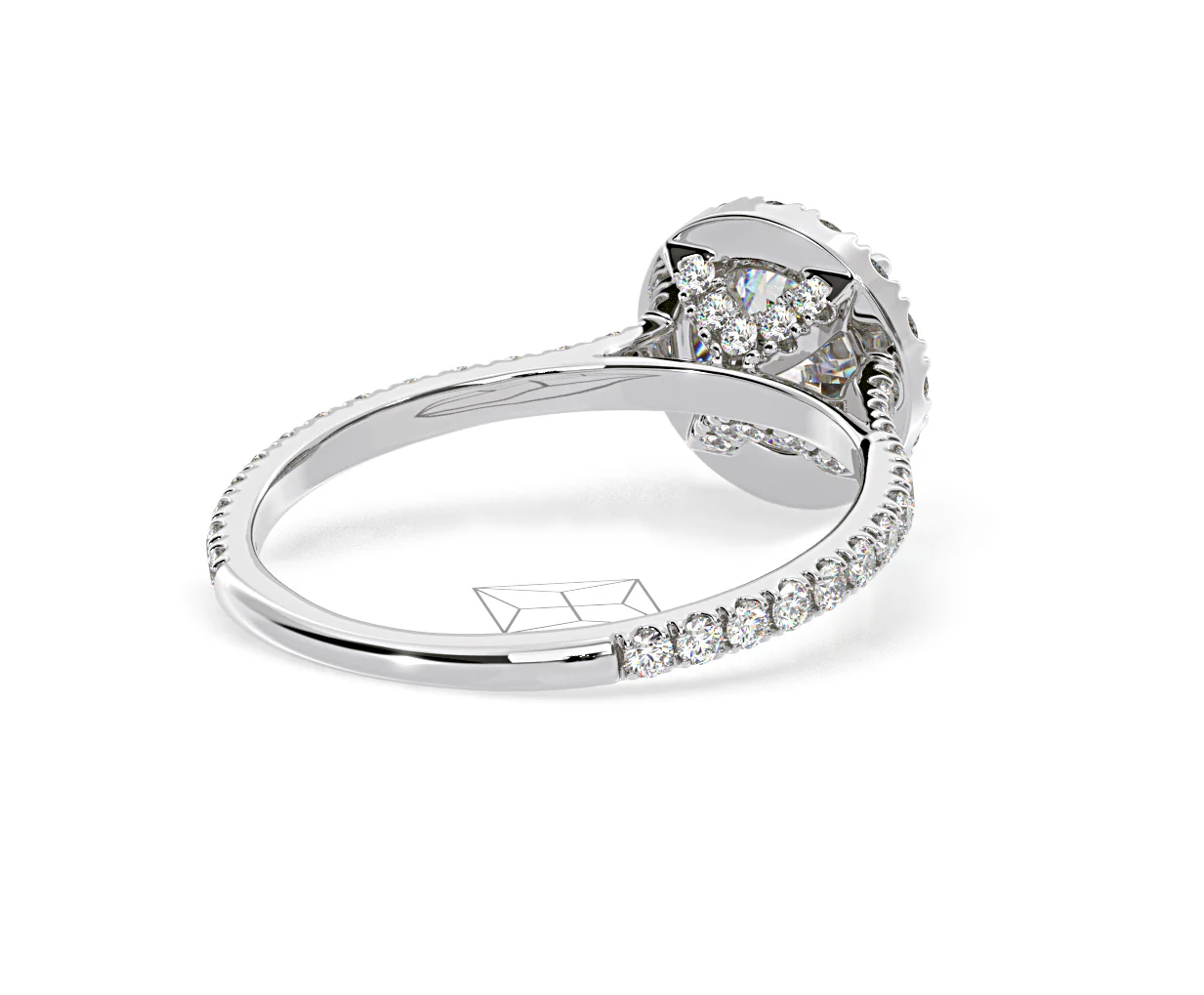 Reina Lab Diamond Halo Engagement Ring in 18K White Gold 1.80ct F/VS1 - Image 135