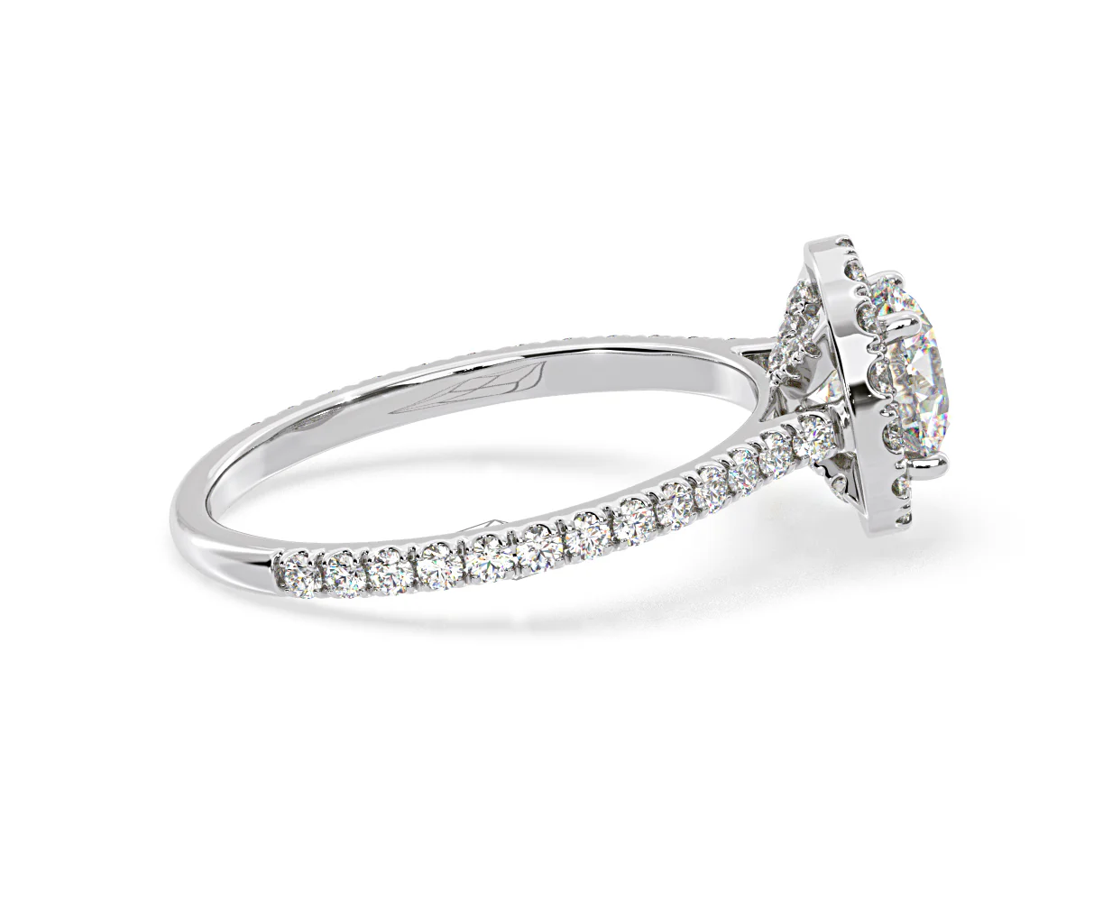 Reina Lab Diamond Halo Engagement Ring in 18K White Gold 1.80ct F/VS1 - Image 146