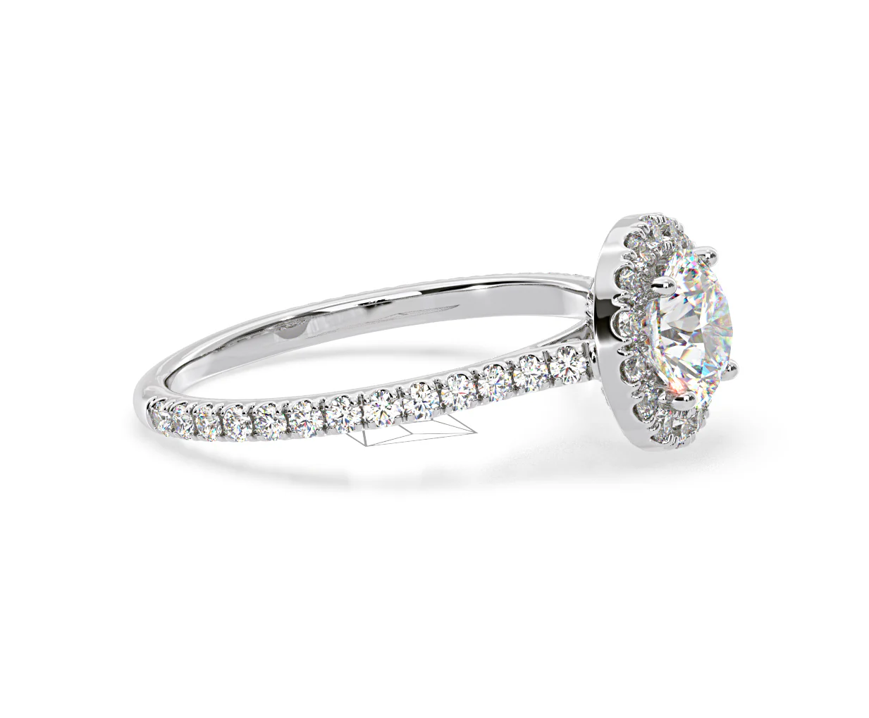 Reina Lab Diamond Halo Engagement Ring in 18K White Gold 1.80ct F/VS1 - Image 152