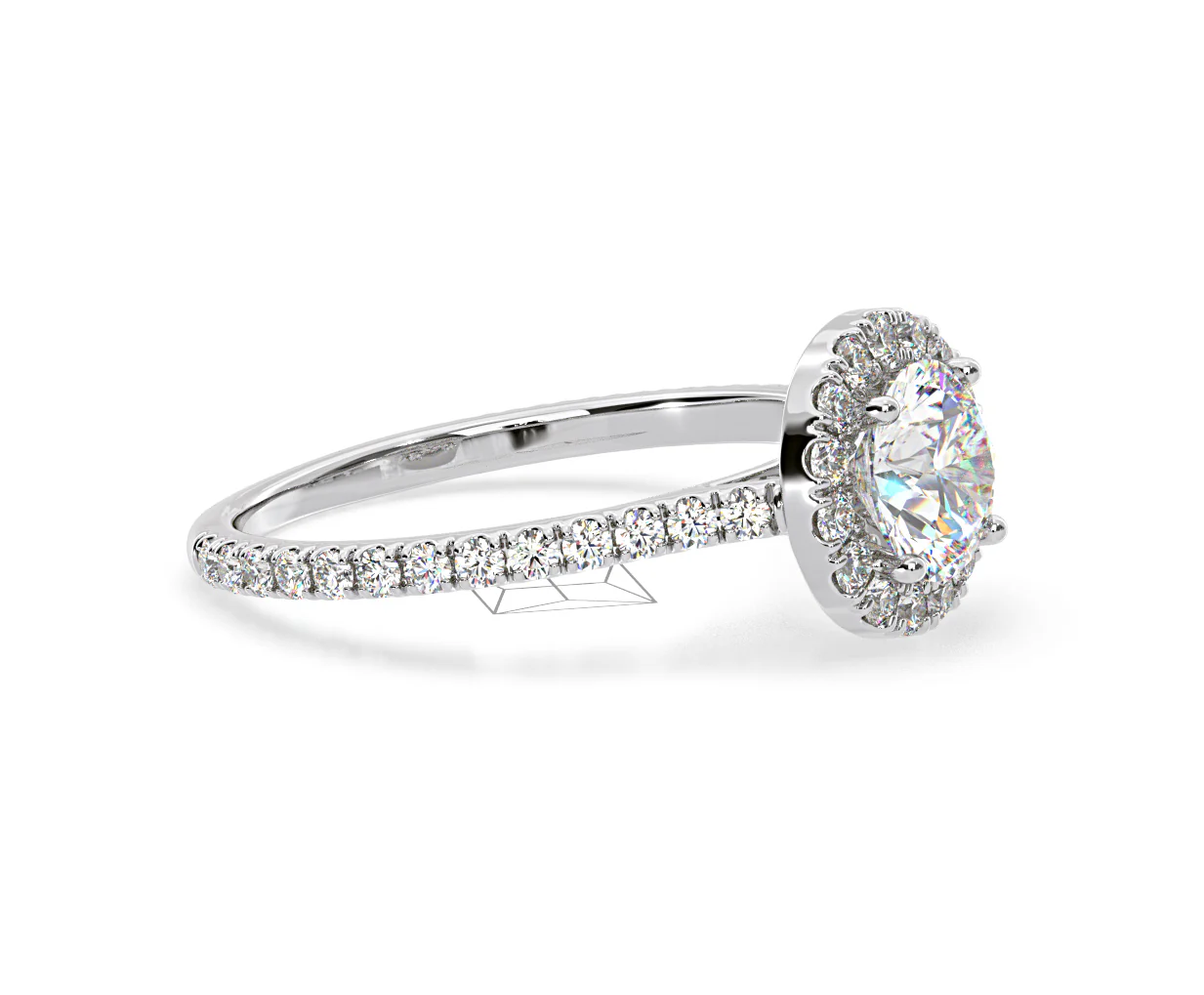 Reina Lab Diamond Halo Engagement Ring in 18K White Gold 1.80ct F/VS1 - Image 154