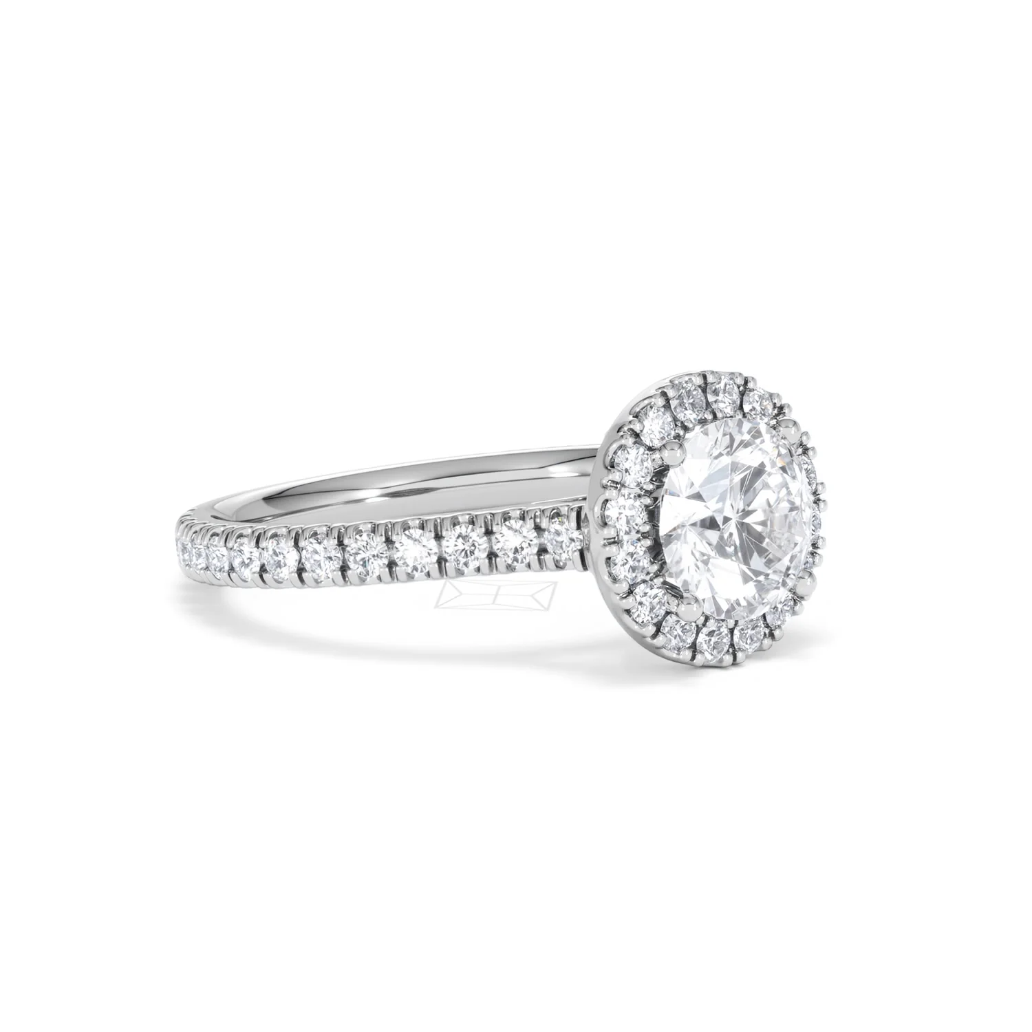Reina Lab Diamond Halo Engagement Ring in 18K White Gold 1.80ct F/VS1 - Image 17