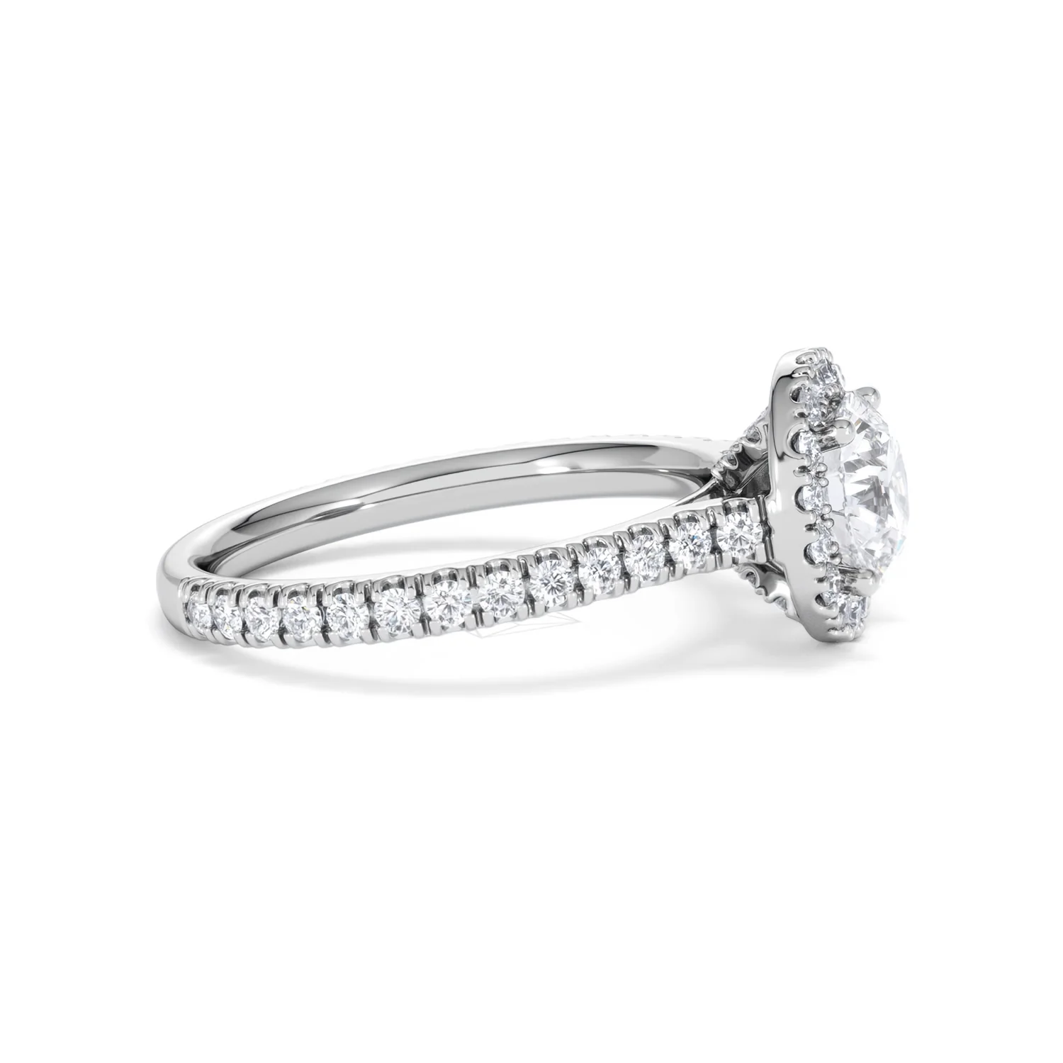 Reina Lab Diamond Halo Engagement Ring in 18K White Gold 1.80ct F/VS1 - Image 25