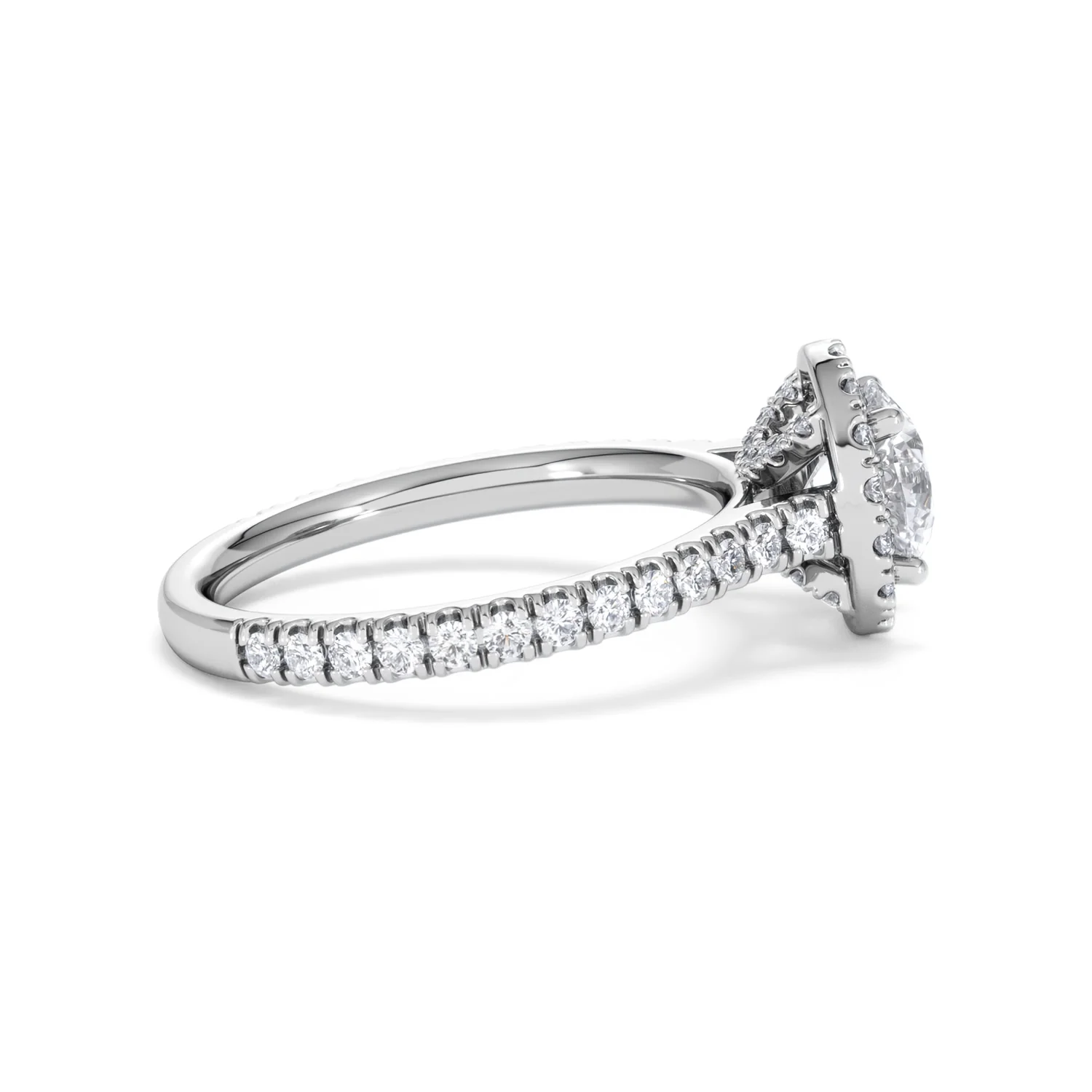 Reina Lab Diamond Halo Engagement Ring in 18K White Gold 1.80ct F/VS1 - Image 29