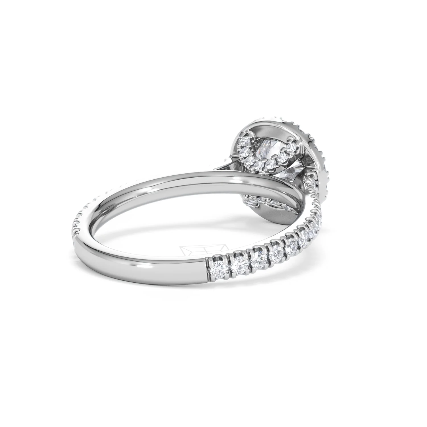 Reina Lab Diamond Halo Engagement Ring in 18K White Gold 1.80ct F/VS1 - Image 40