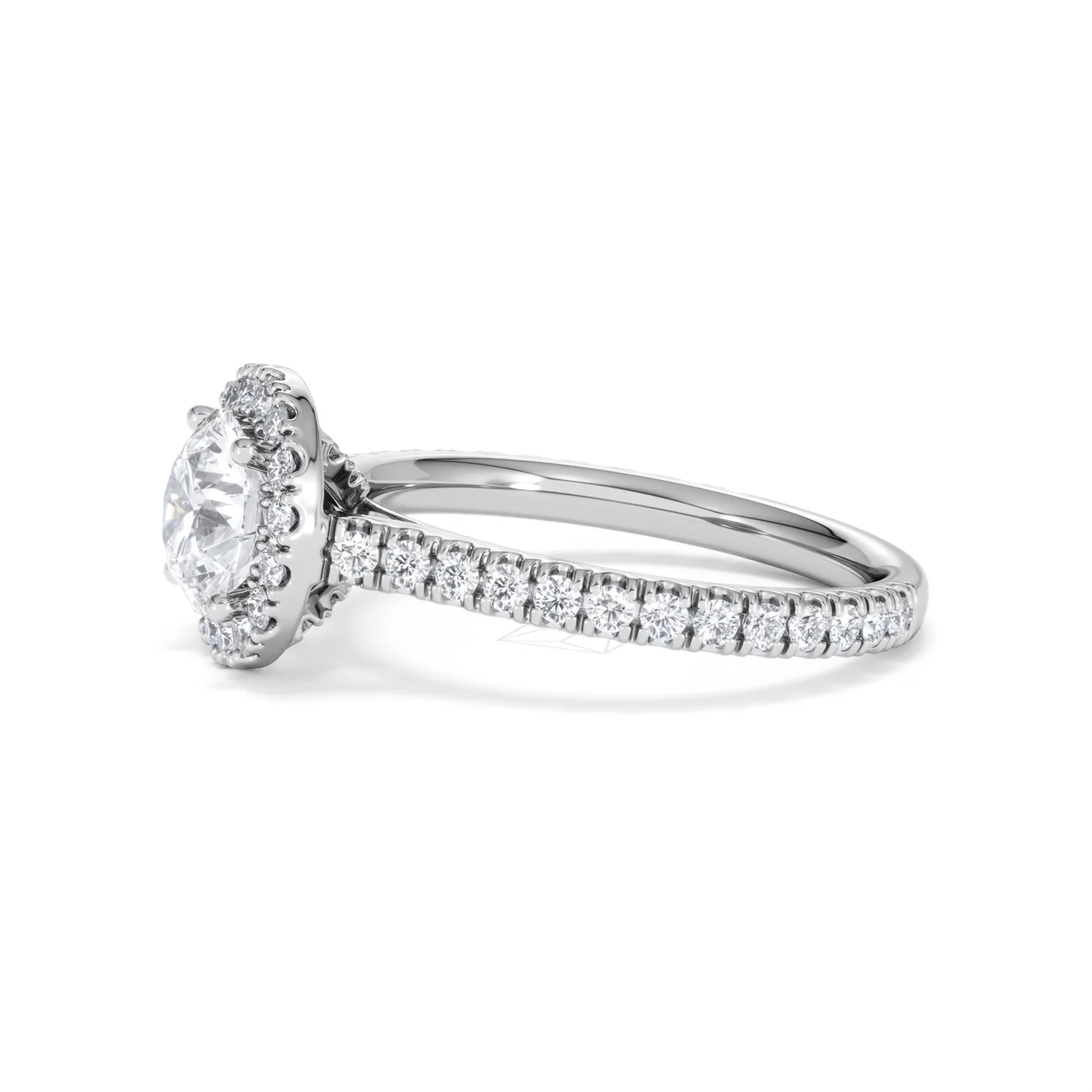Reina Lab Diamond Halo Engagement Ring in 18K White Gold 1.80ct F/VS1 - Image 72