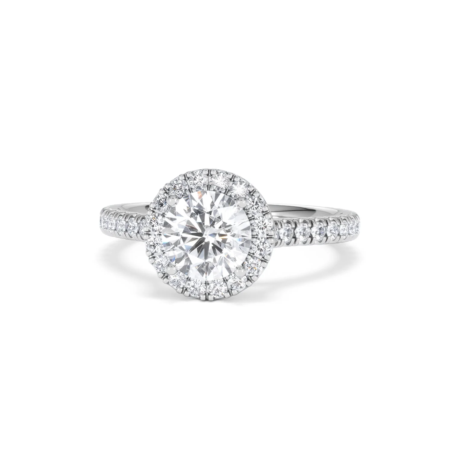 Reina Lab Diamond Halo Engagement Ring in 18K White Gold 1.80ct F/VS1 - Image 86