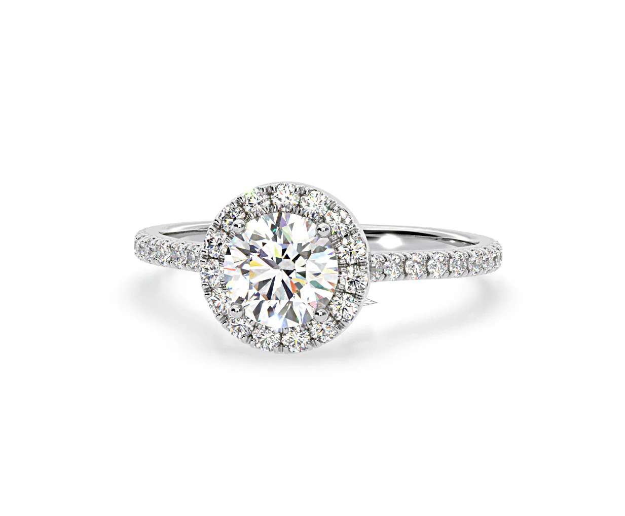 Reina Lab Diamond Halo Engagement Ring in 18K White Gold 1.80ct F/VS1 - Image 90