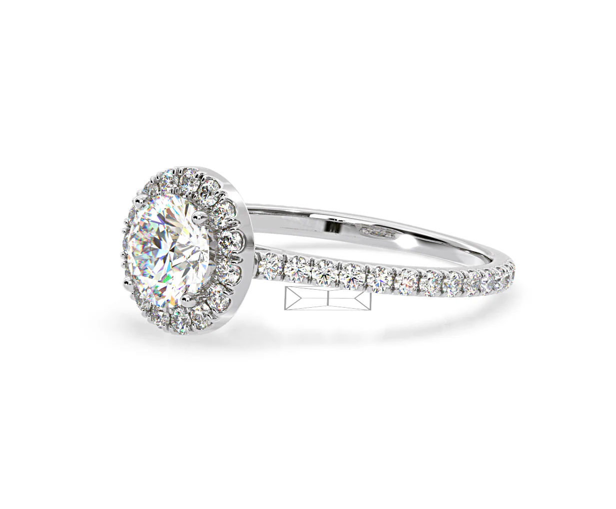 Reina Lab Diamond Halo Engagement Ring in 18K White Gold 1.80ct F/VS1 - Image 98