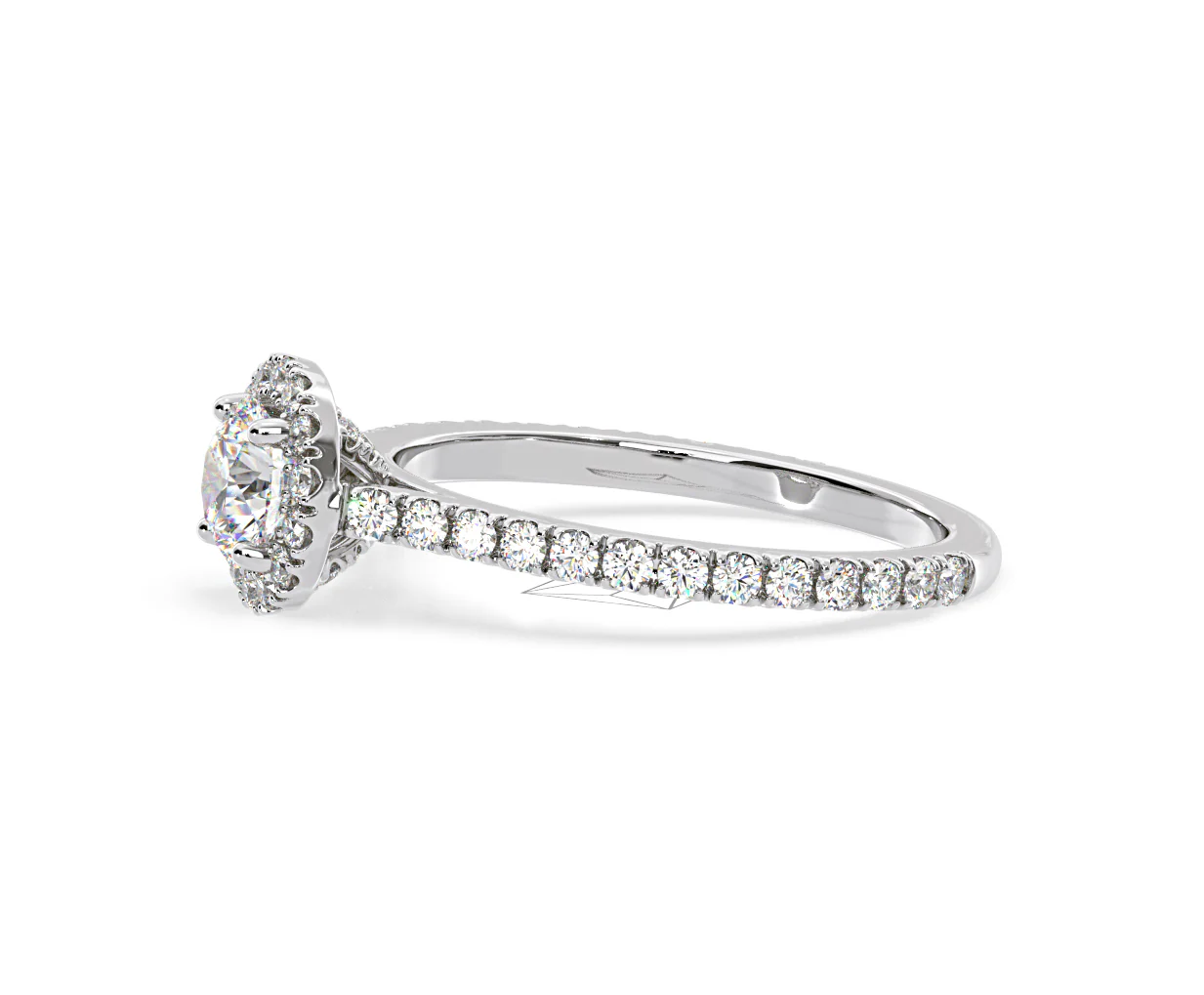 Reina Lab Diamond Halo Engagement Ring in Platinum 1.10ct F/VS1 - Image 104
