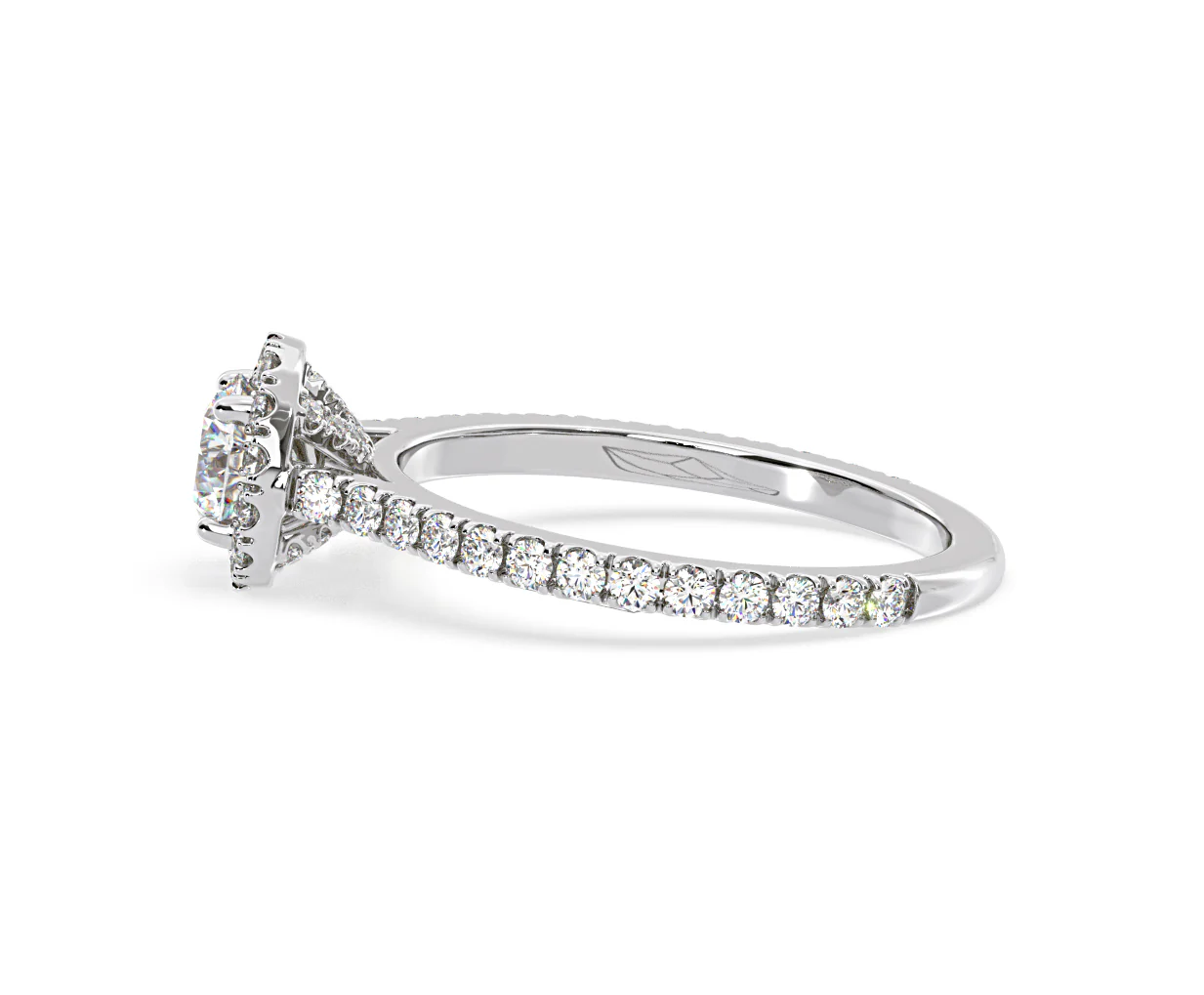 Reina Lab Diamond Halo Engagement Ring in Platinum 1.10ct F/VS1 - Image 108
