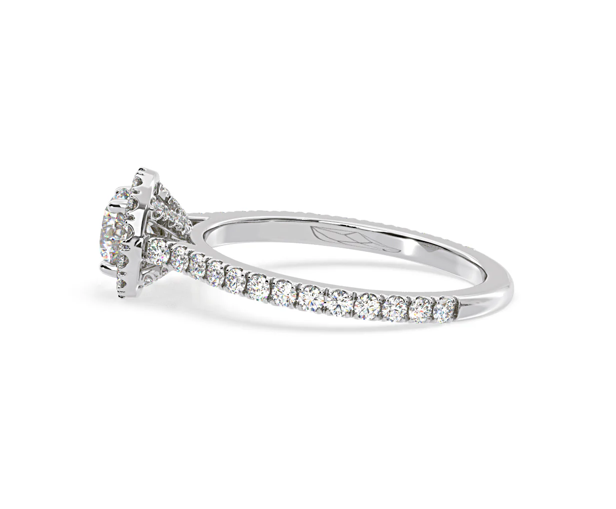 Reina Lab Diamond Halo Engagement Ring in Platinum 1.10ct F/VS1 - Image 109
