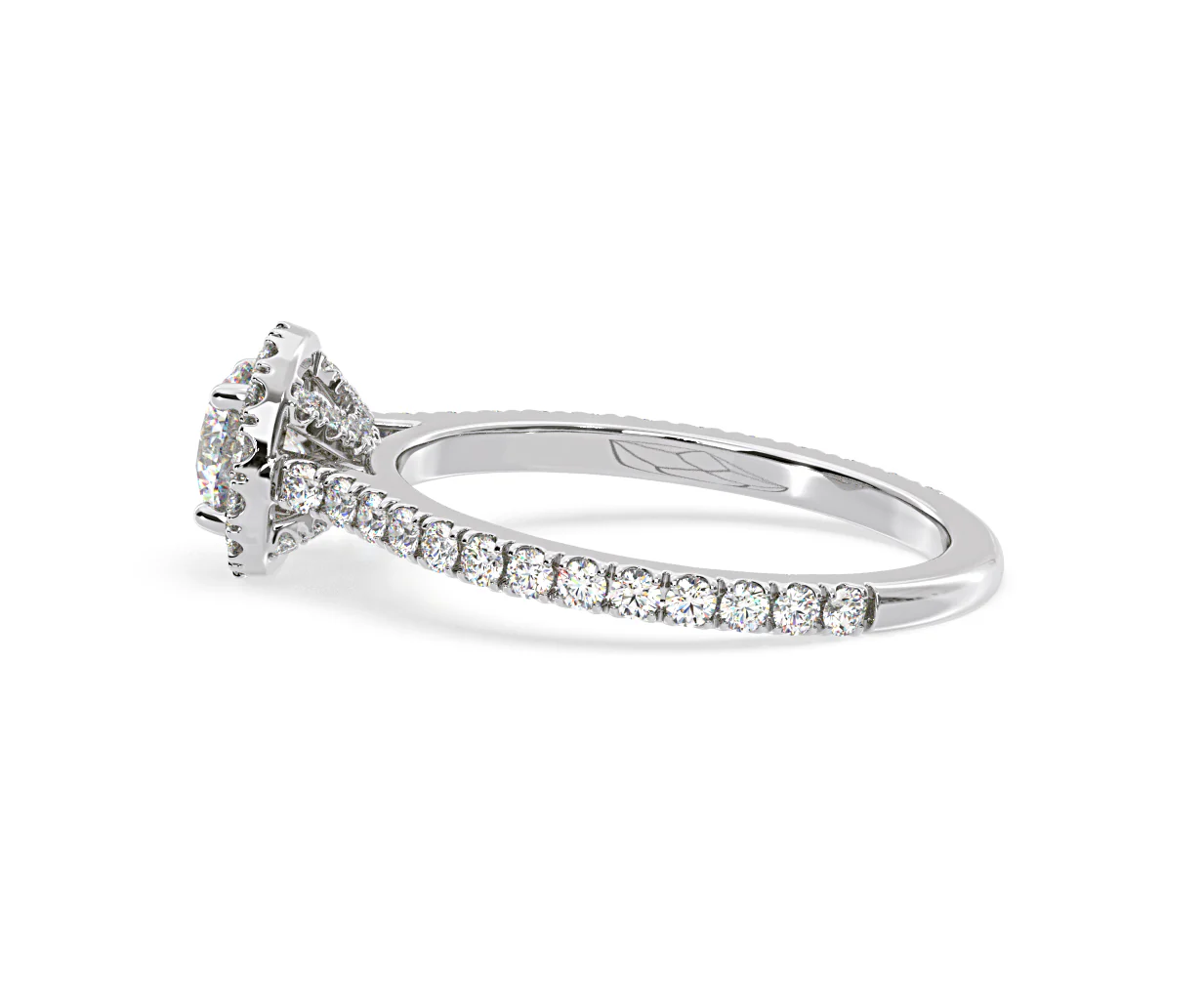 Reina Lab Diamond Halo Engagement Ring in Platinum 1.10ct F/VS1 - Image 110
