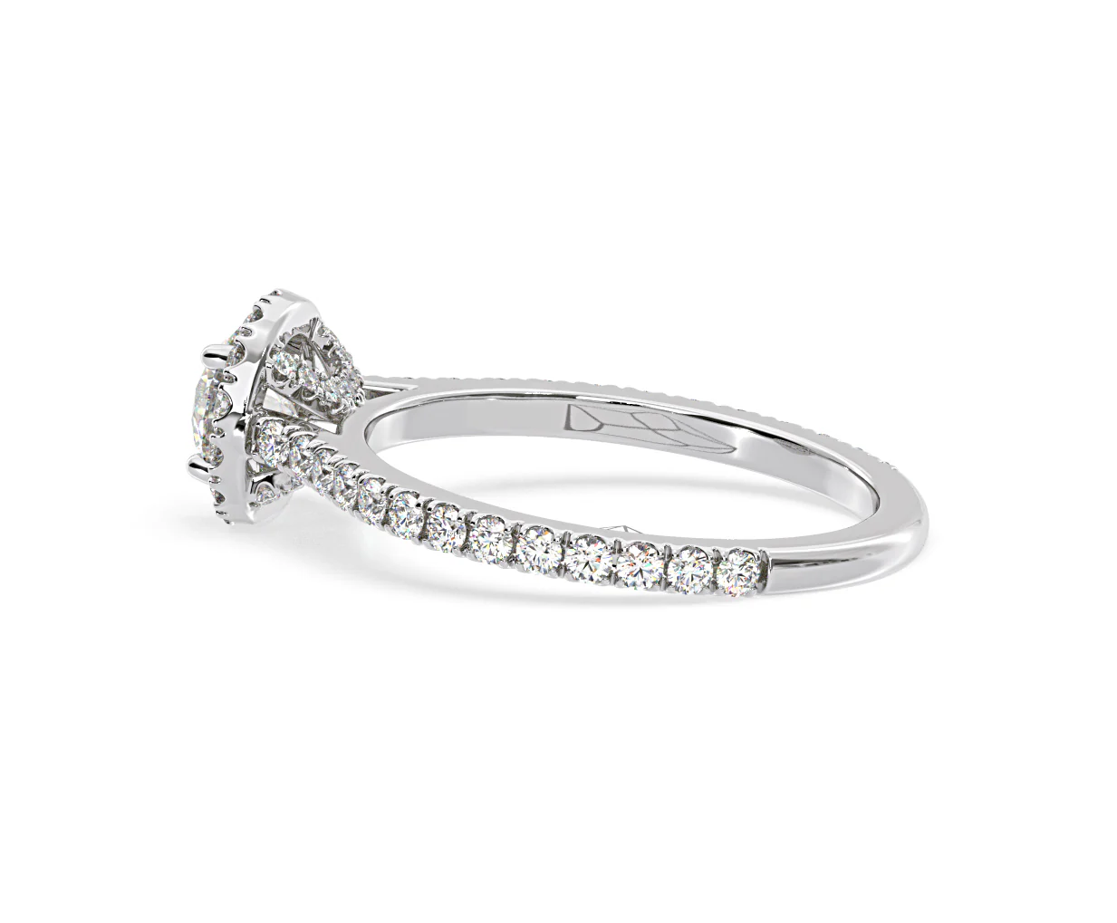 Reina Lab Diamond Halo Engagement Ring in Platinum 1.10ct F/VS1 - Image 112
