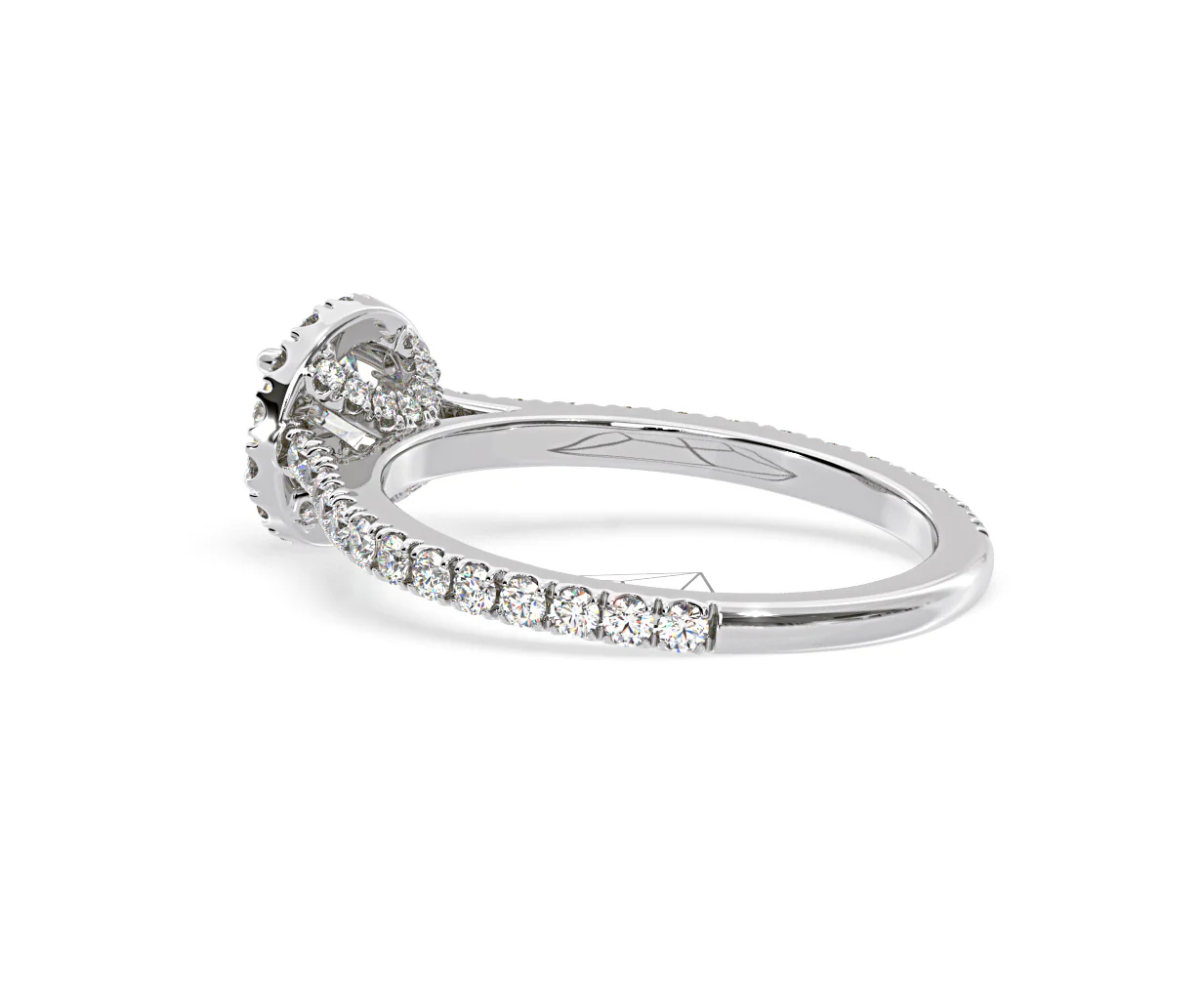 Reina Lab Diamond Halo Engagement Ring in Platinum 1.10ct F/VS1 - Image 116