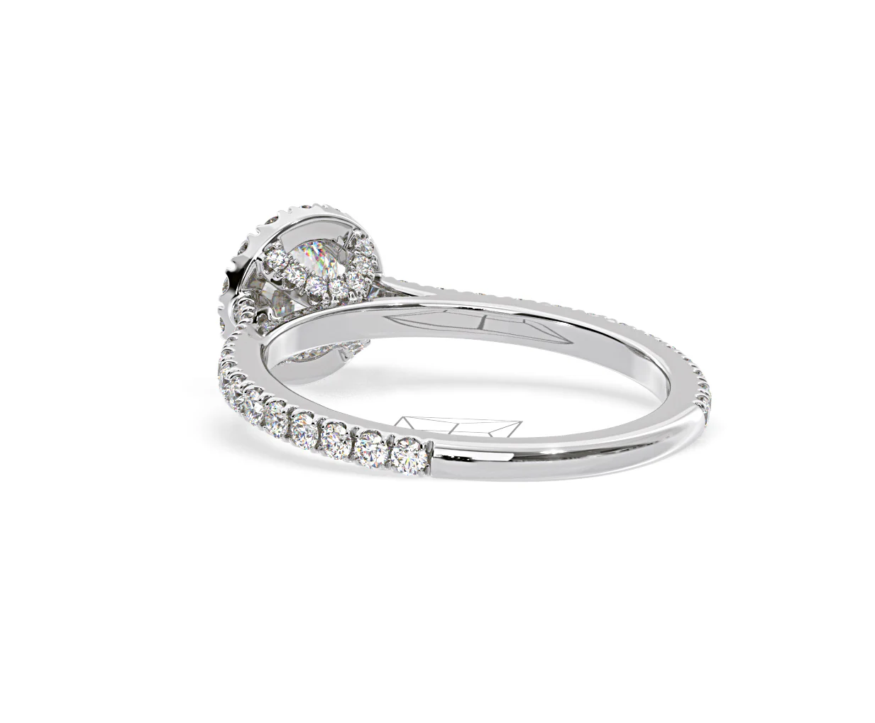 Reina Lab Diamond Halo Engagement Ring in Platinum 1.10ct F/VS1 - Image 120
