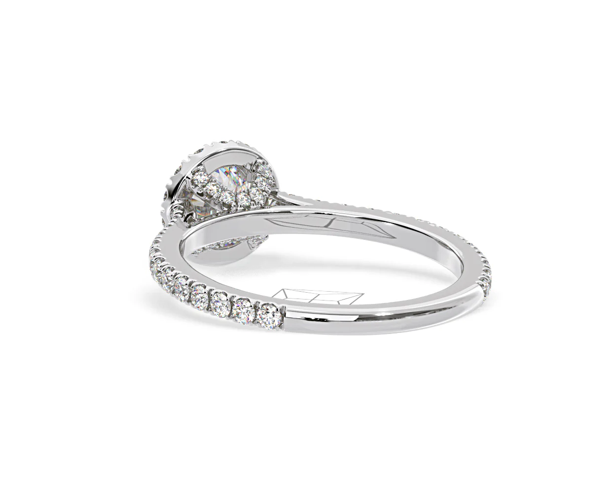 Reina Lab Diamond Halo Engagement Ring in Platinum 1.10ct F/VS1 - Image 121