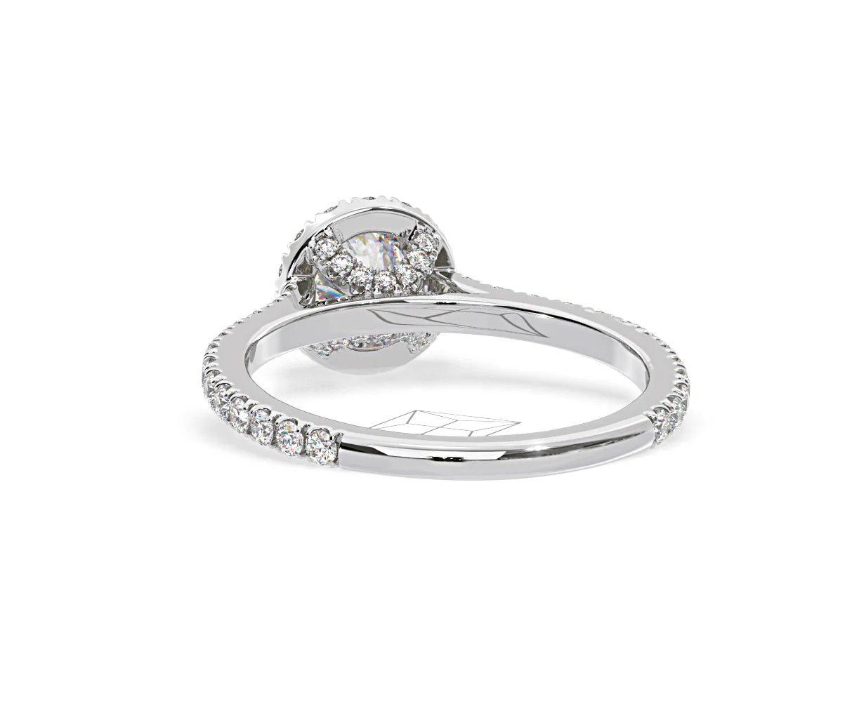 Reina Lab Diamond Halo Engagement Ring in Platinum 1.10ct F/VS1 - Image 124