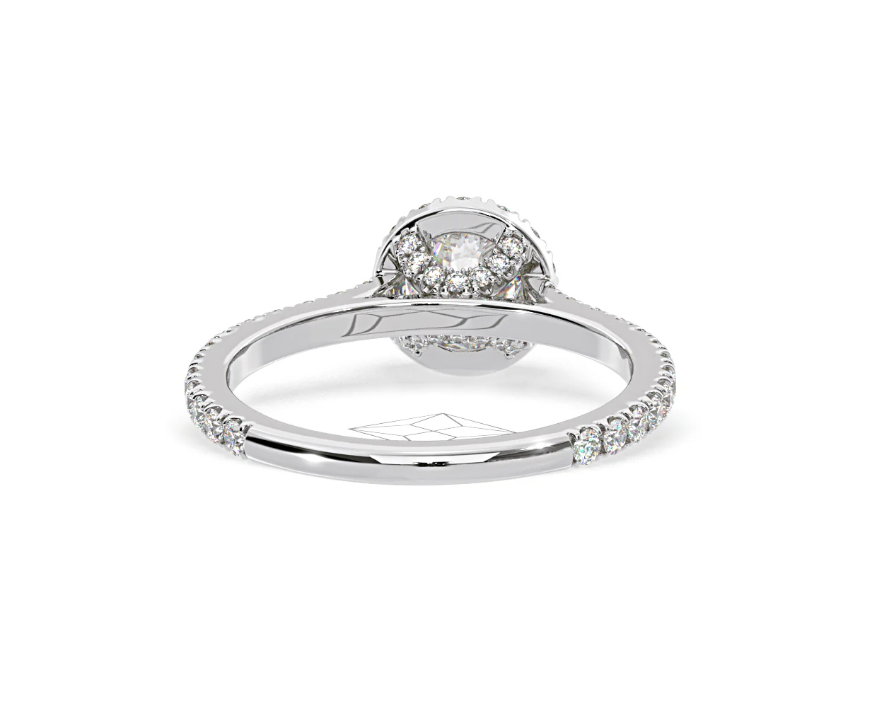 Reina Lab Diamond Halo Engagement Ring in Platinum 1.10ct F/VS1 - Image 129