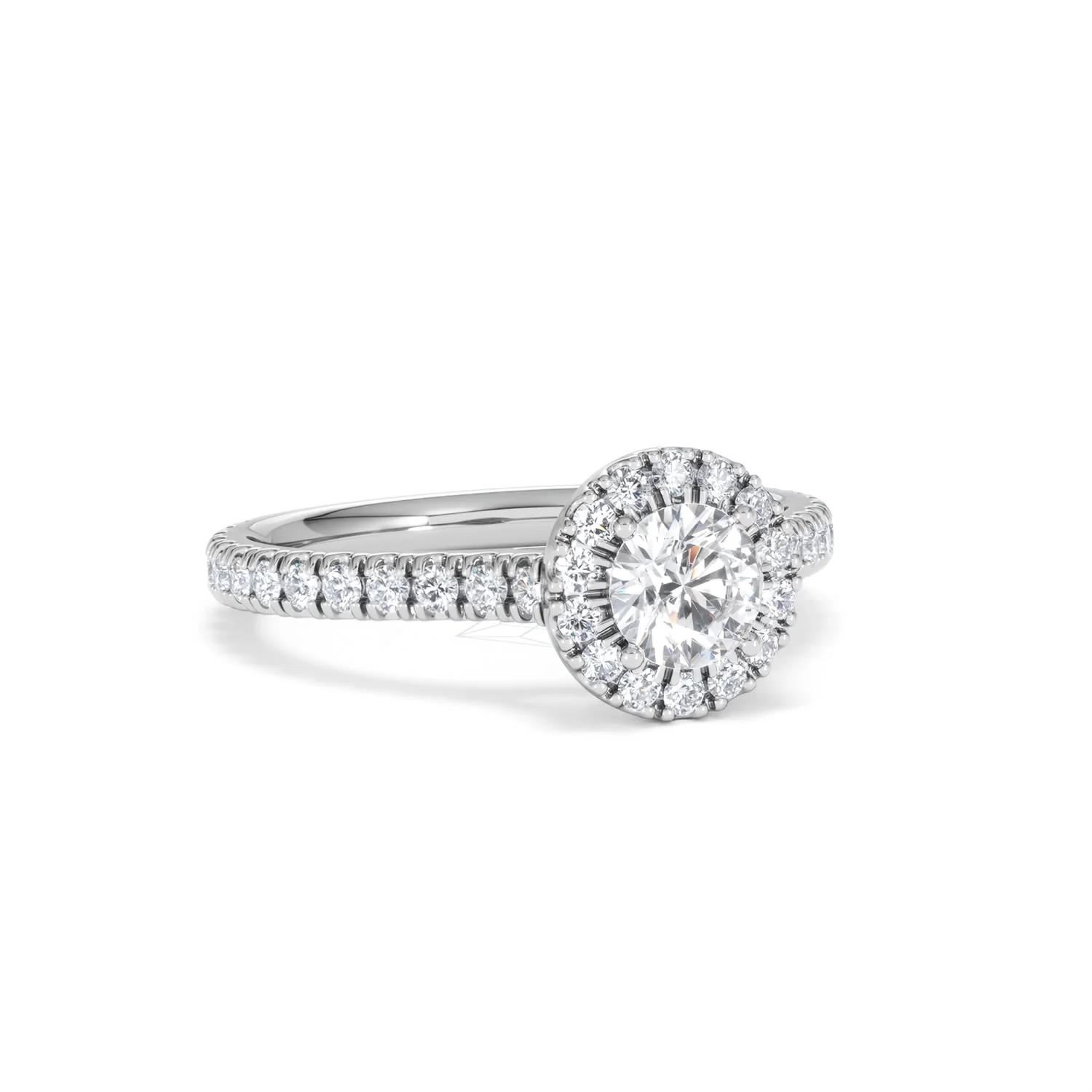 Reina Lab Diamond Halo Engagement Ring in Platinum 1.10ct F/VS1 - Image 13