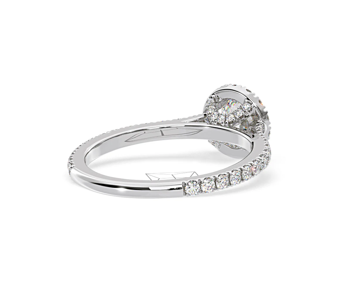 Reina Lab Diamond Halo Engagement Ring in Platinum 1.10ct F/VS1 - Image 135
