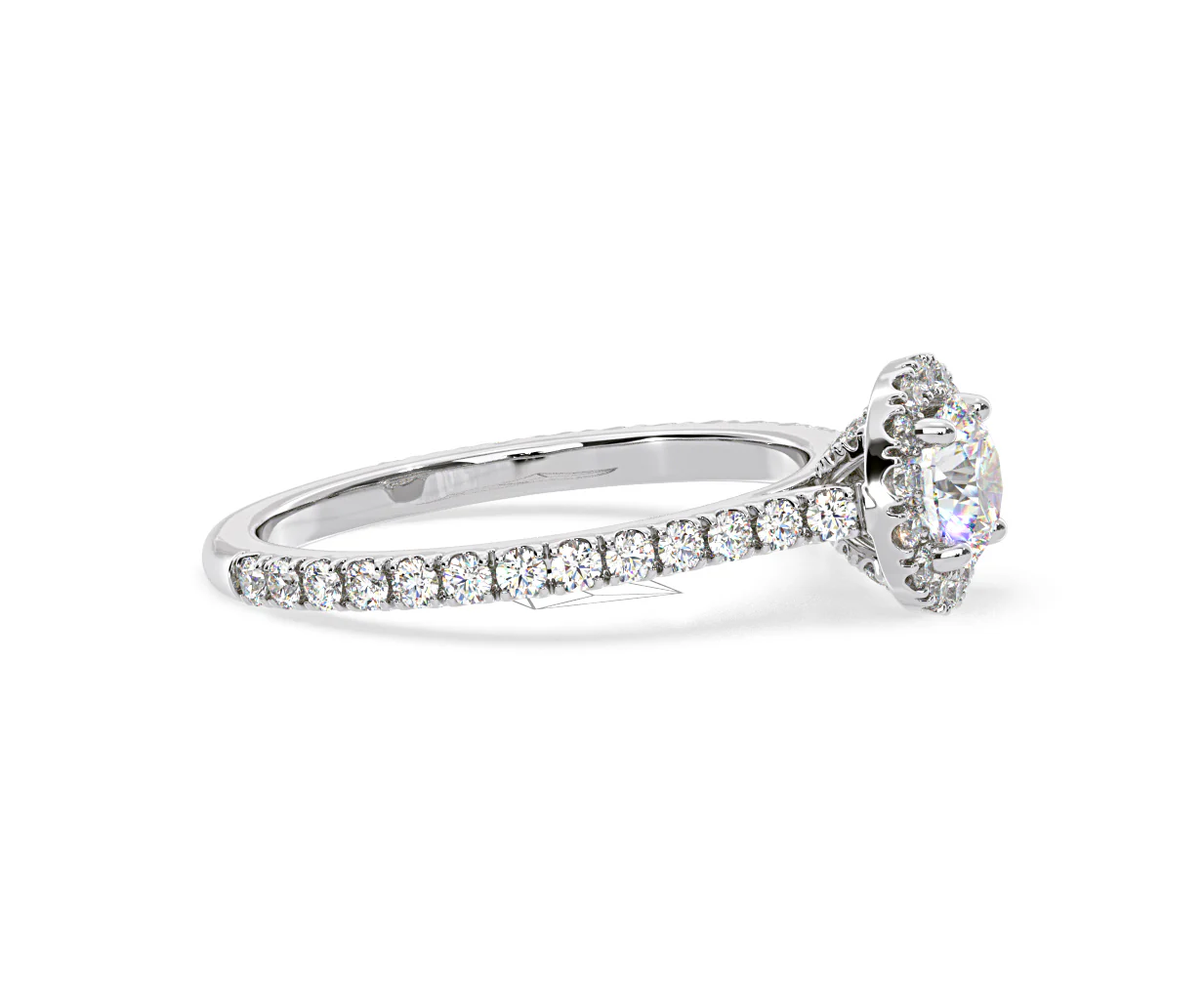 Reina Lab Diamond Halo Engagement Ring in Platinum 1.10ct F/VS1 - Image 151