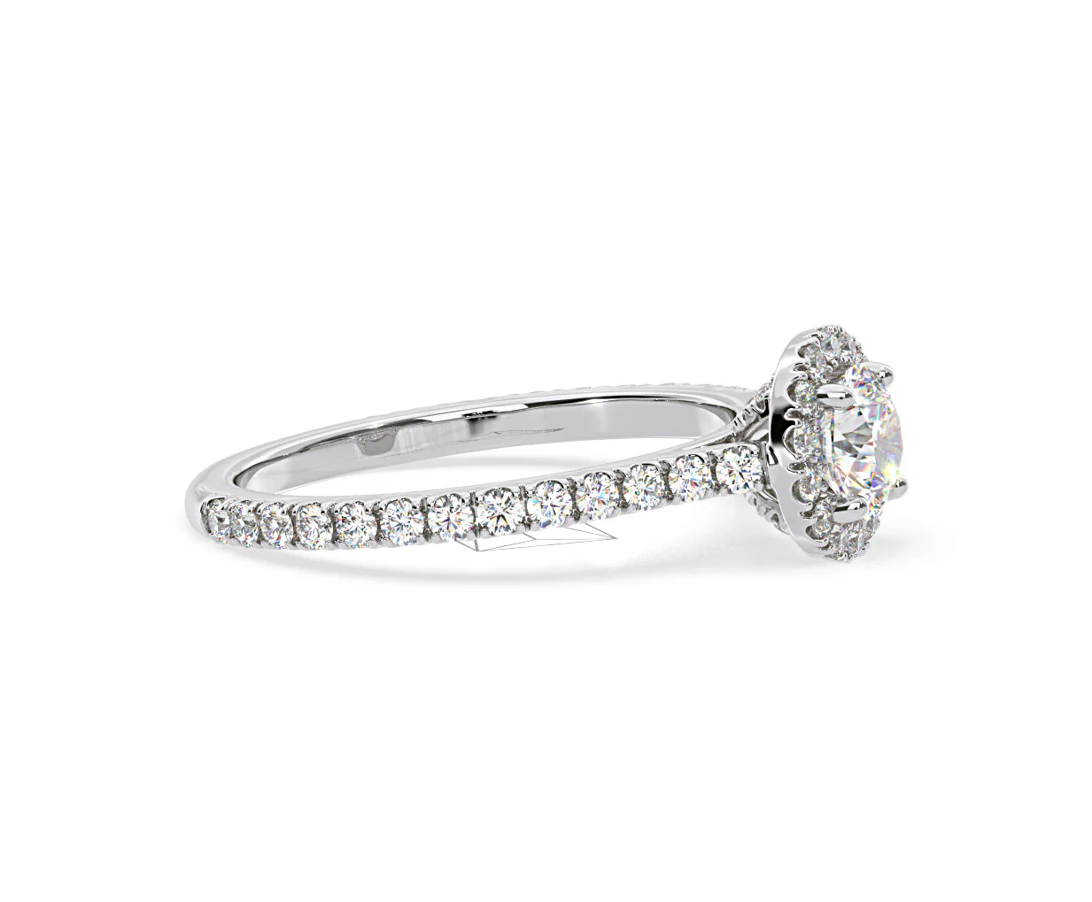 Reina Lab Diamond Halo Engagement Ring in Platinum 1.10ct F/VS1 - Image 152