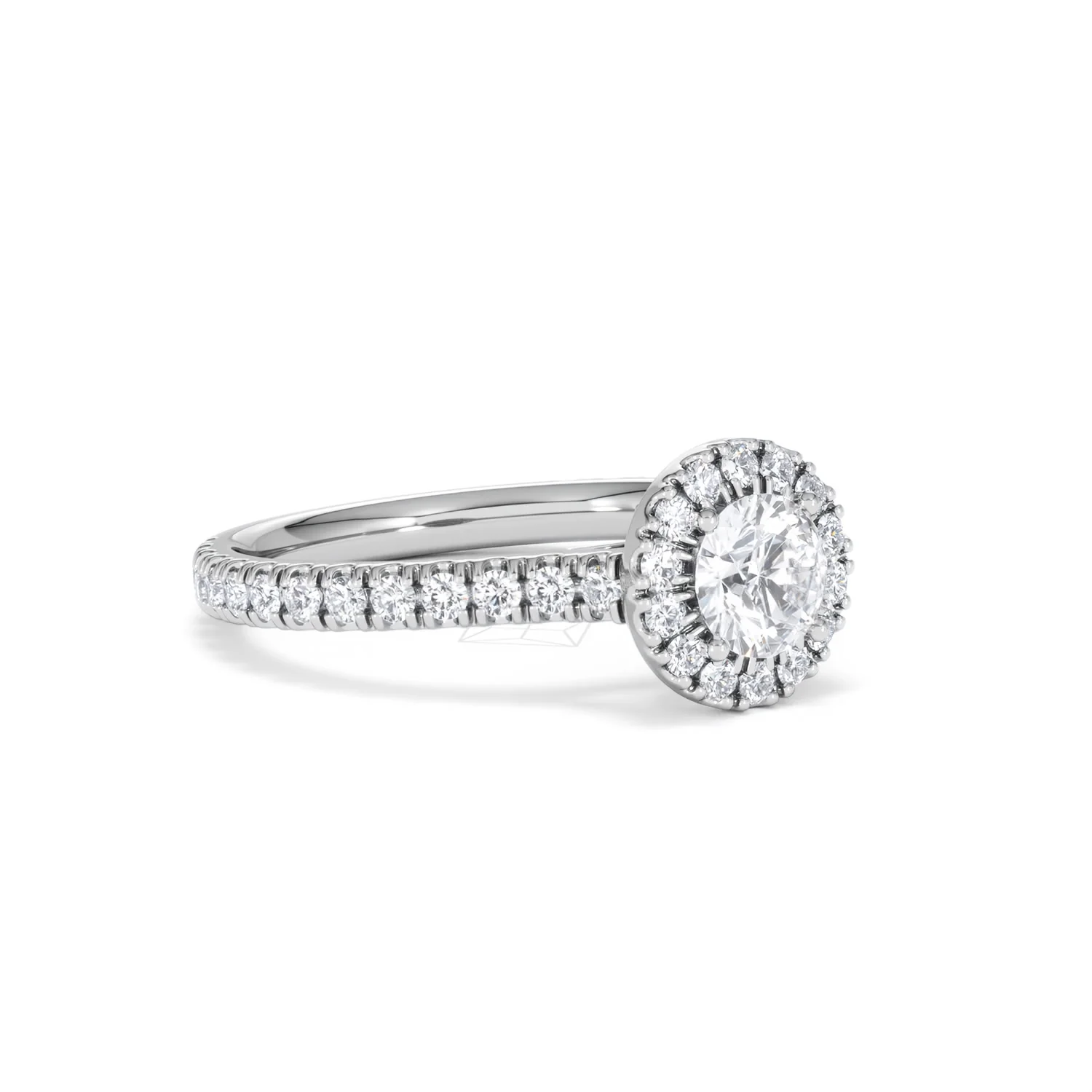 Reina Lab Diamond Halo Engagement Ring in Platinum 1.10ct F/VS1 - Image 16