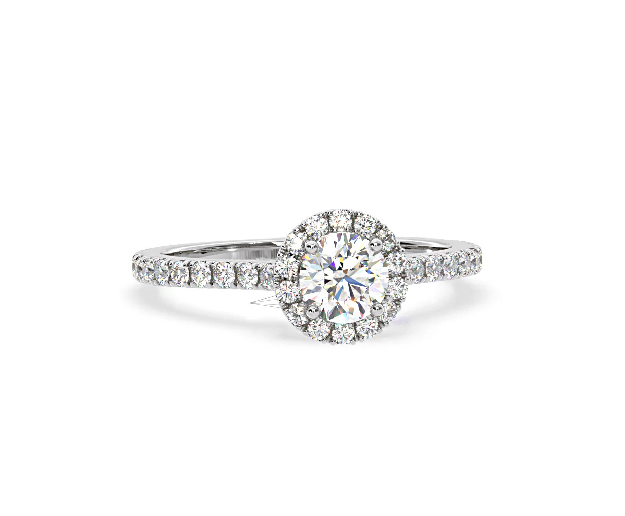 Reina Lab Diamond Halo Engagement Ring in Platinum 1.10ct F/VS1 - Image 165