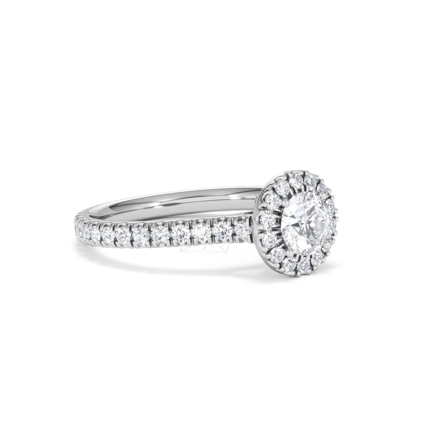 Reina Lab Diamond Halo Engagement Ring in Platinum 1.10ct F/VS1 - Image 17