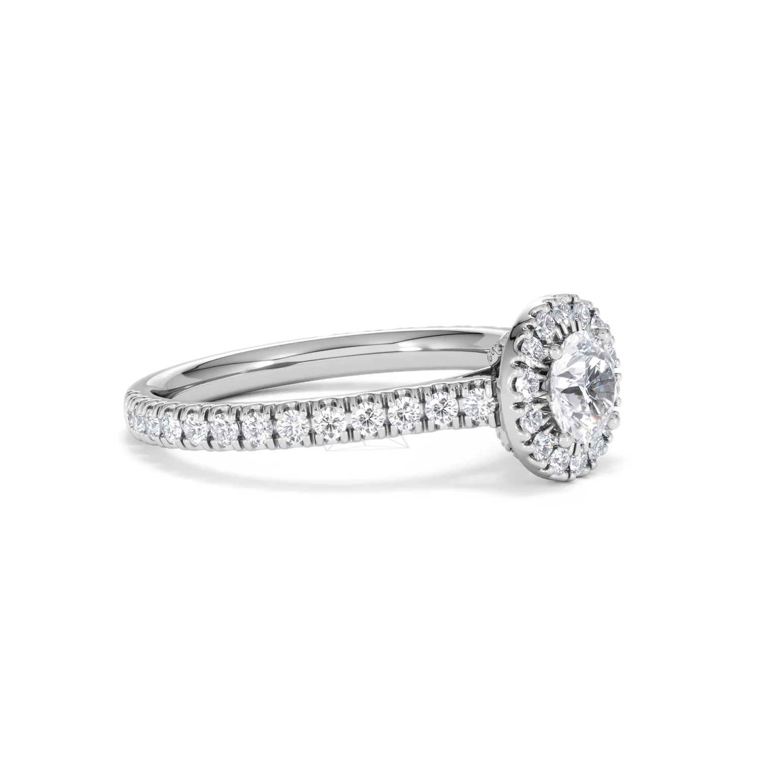 Reina Lab Diamond Halo Engagement Ring in Platinum 1.10ct F/VS1 - Image 20