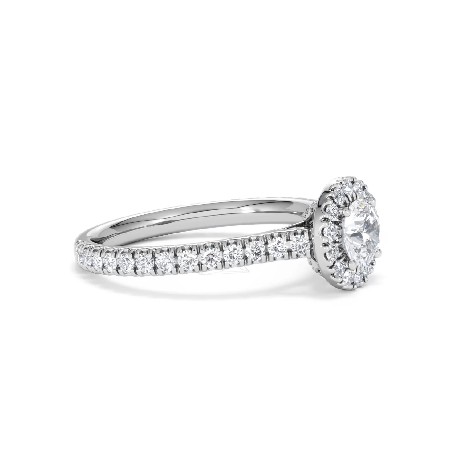 Reina Lab Diamond Halo Engagement Ring in Platinum 1.10ct F/VS1 - Image 21