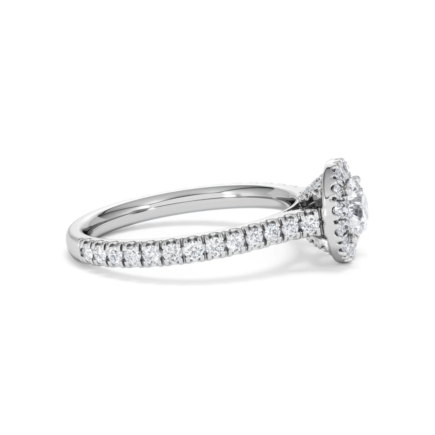 Reina Lab Diamond Halo Engagement Ring in Platinum 1.10ct F/VS1 - Image 25