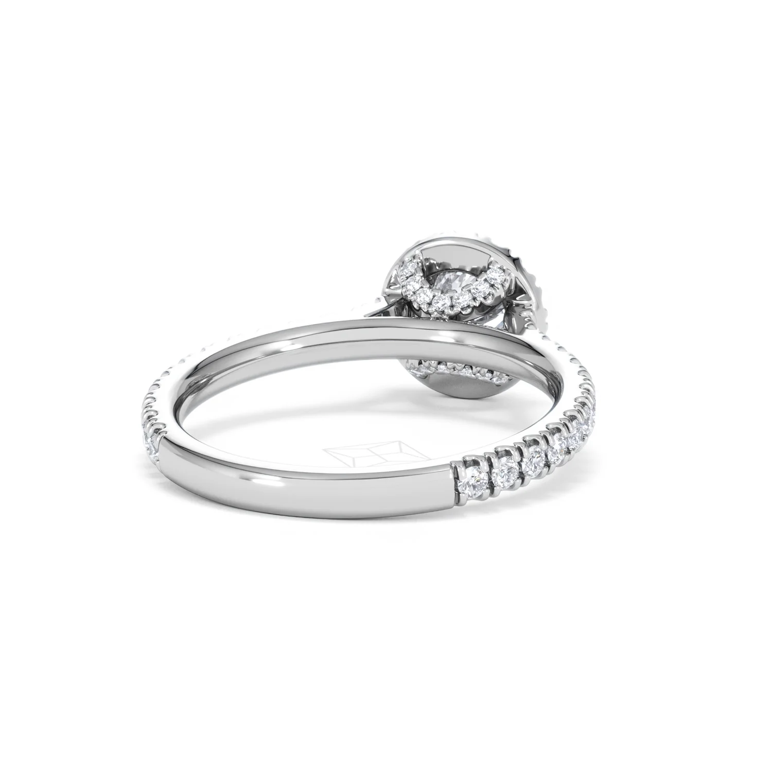 Reina Lab Diamond Halo Engagement Ring in Platinum 1.10ct F/VS1 - Image 43