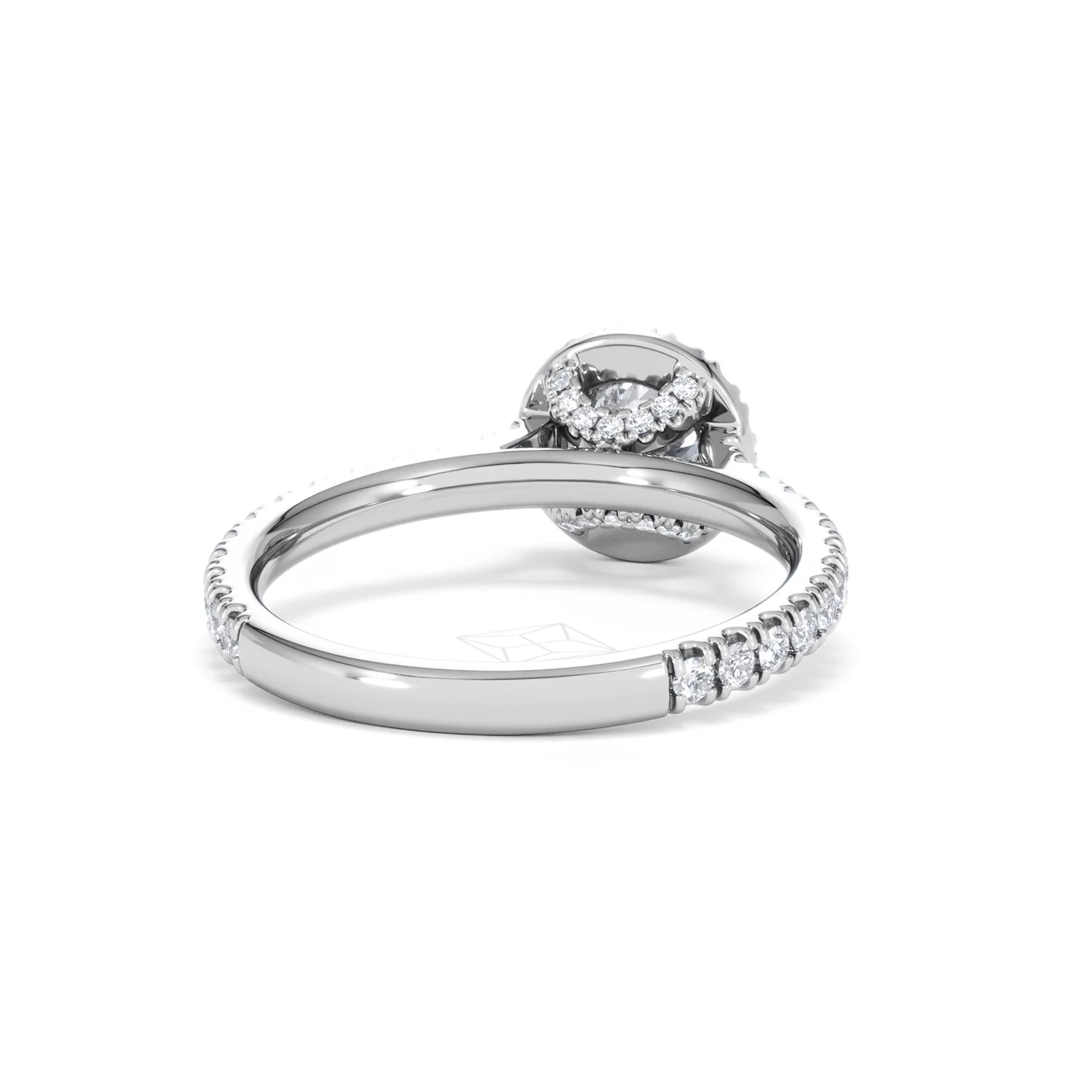 Reina Lab Diamond Halo Engagement Ring in Platinum 1.10ct F/VS1 - Image 44