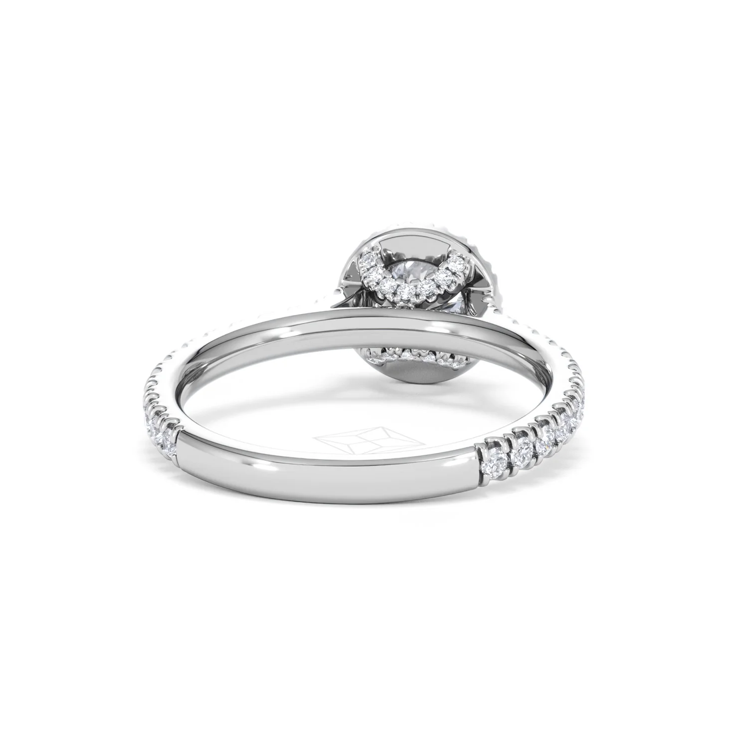 Reina Lab Diamond Halo Engagement Ring in Platinum 1.10ct F/VS1 - Image 45
