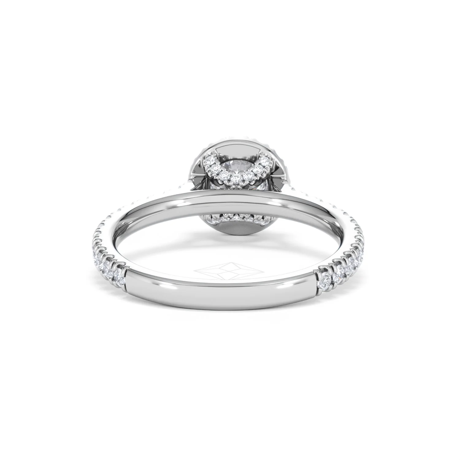 Reina Lab Diamond Halo Engagement Ring in Platinum 1.10ct F/VS1 - Image 47