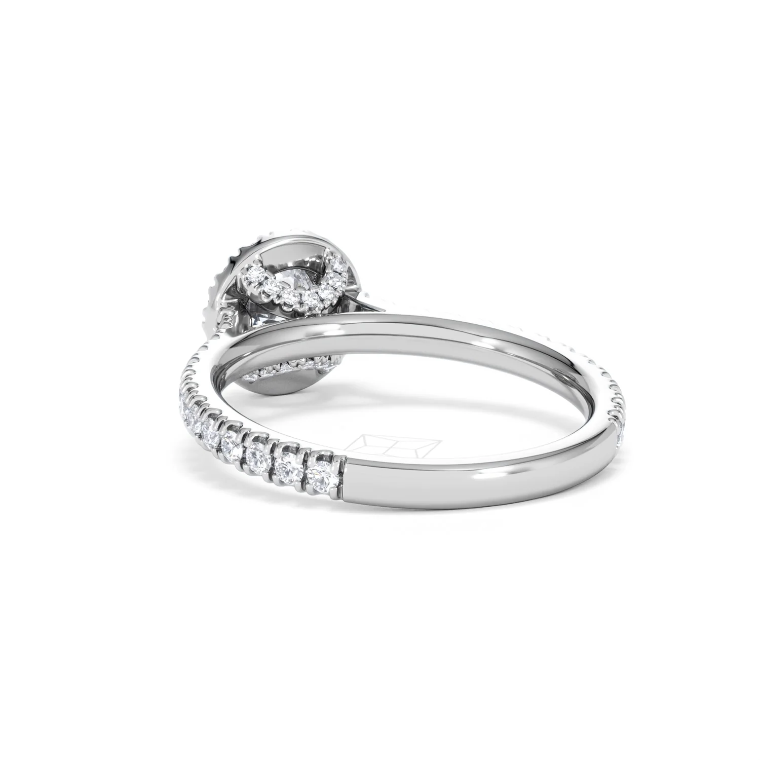 Reina Lab Diamond Halo Engagement Ring in Platinum 1.10ct F/VS1 - Image 54