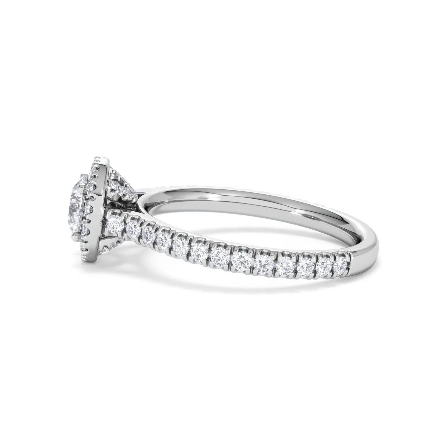 Reina Lab Diamond Halo Engagement Ring in Platinum 1.10ct F/VS1 - Image 68