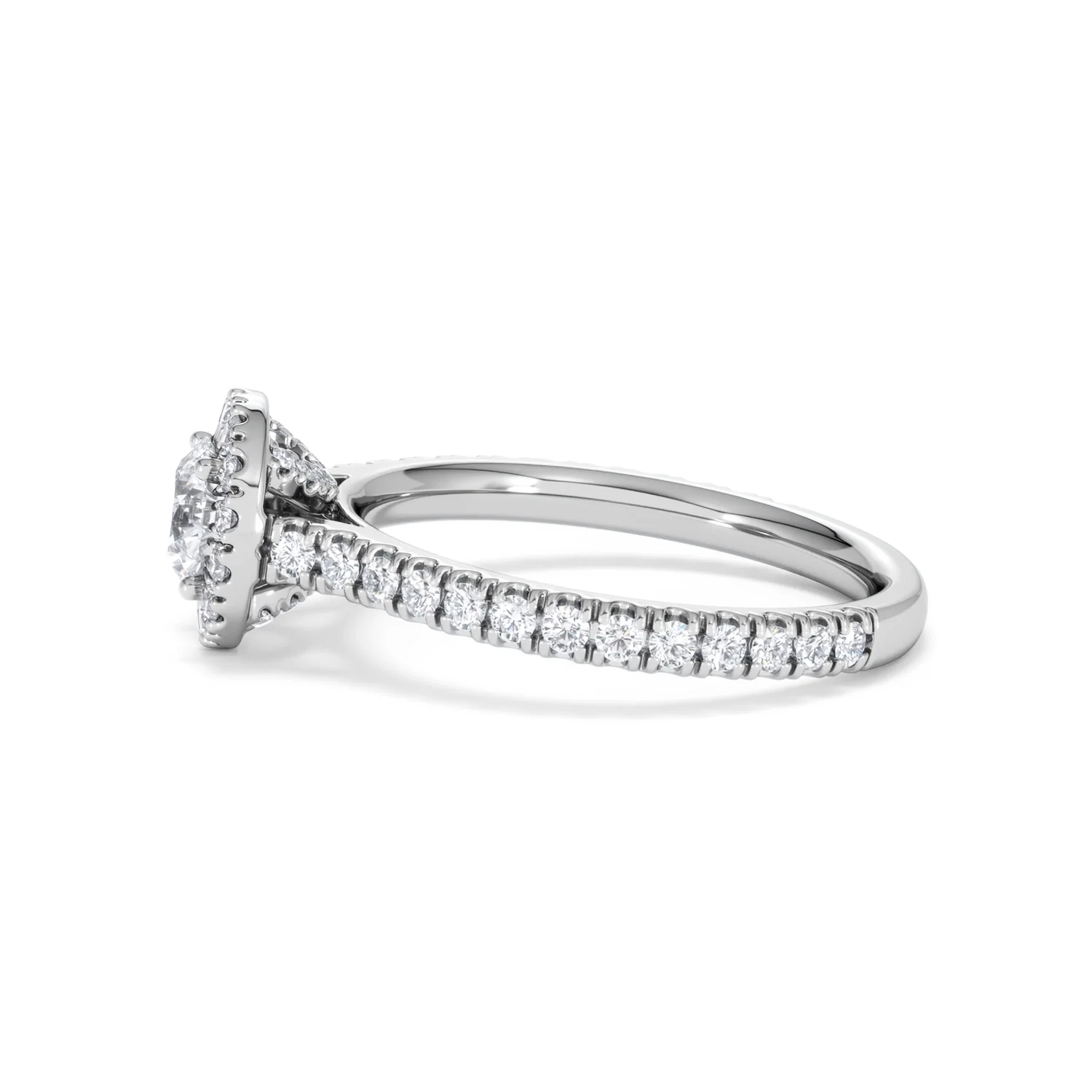 Reina Lab Diamond Halo Engagement Ring in Platinum 1.10ct F/VS1 - Image 69