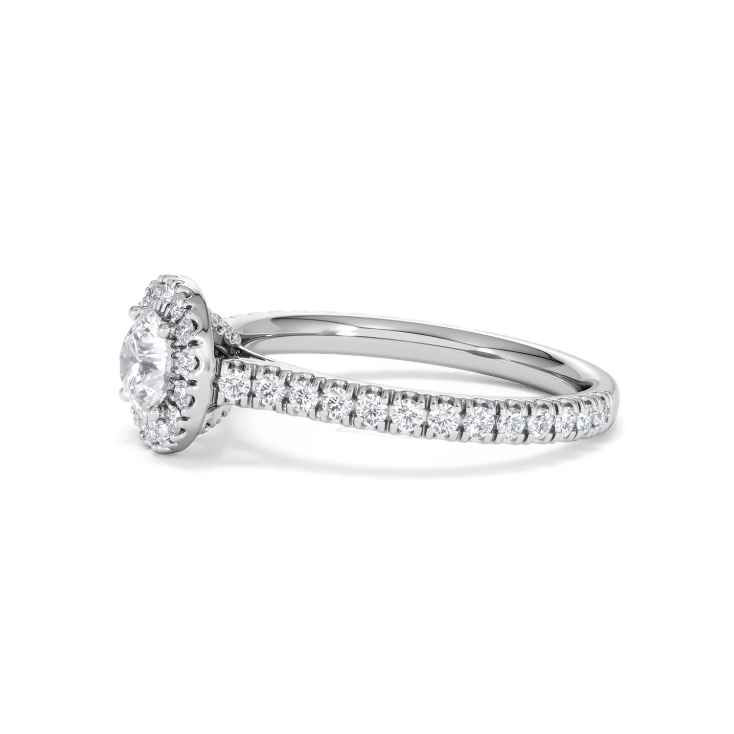 Reina Lab Diamond Halo Engagement Ring in Platinum 1.10ct F/VS1 - Image 73