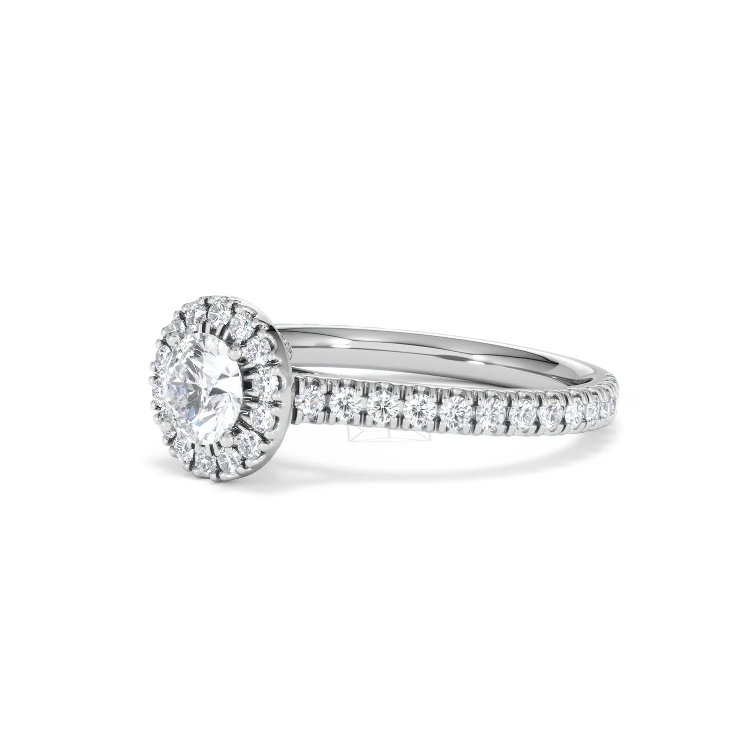 Reina Lab Diamond Halo Engagement Ring in Platinum 1.10ct F/VS1 - Image 78