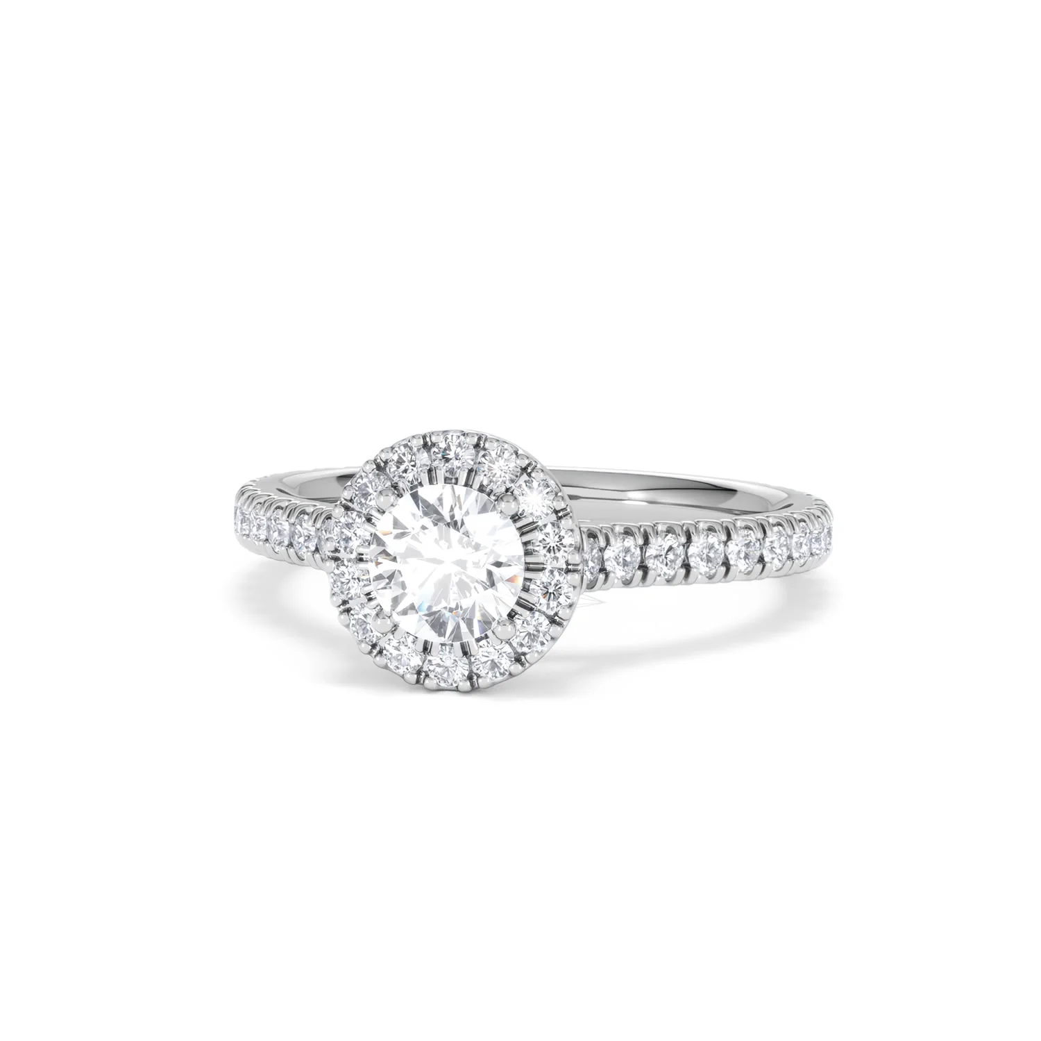 Reina Lab Diamond Halo Engagement Ring in Platinum 1.10ct F/VS1 - Image 85