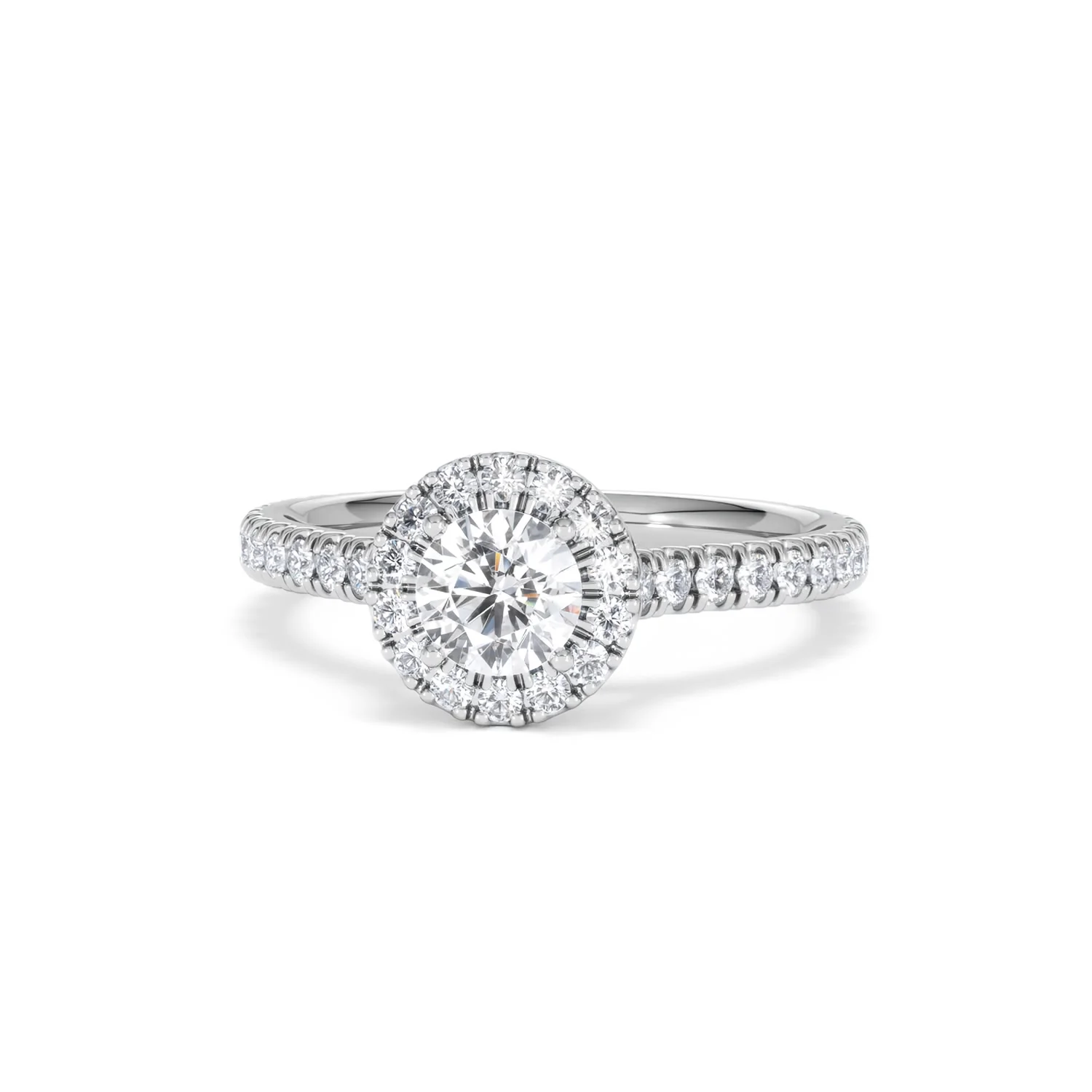 Reina Lab Diamond Halo Engagement Ring in Platinum 1.10ct F/VS1 - Image 86