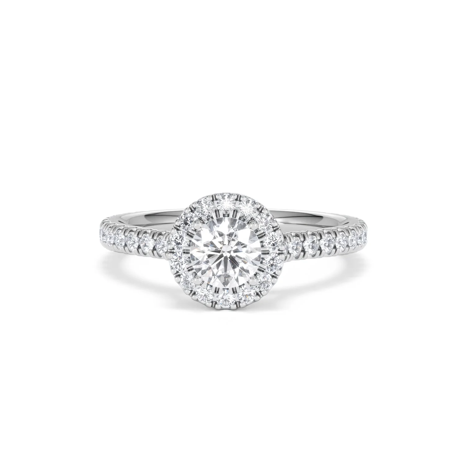 Reina Lab Diamond Halo Engagement Ring in Platinum 1.10ct F/VS1 - Image 87